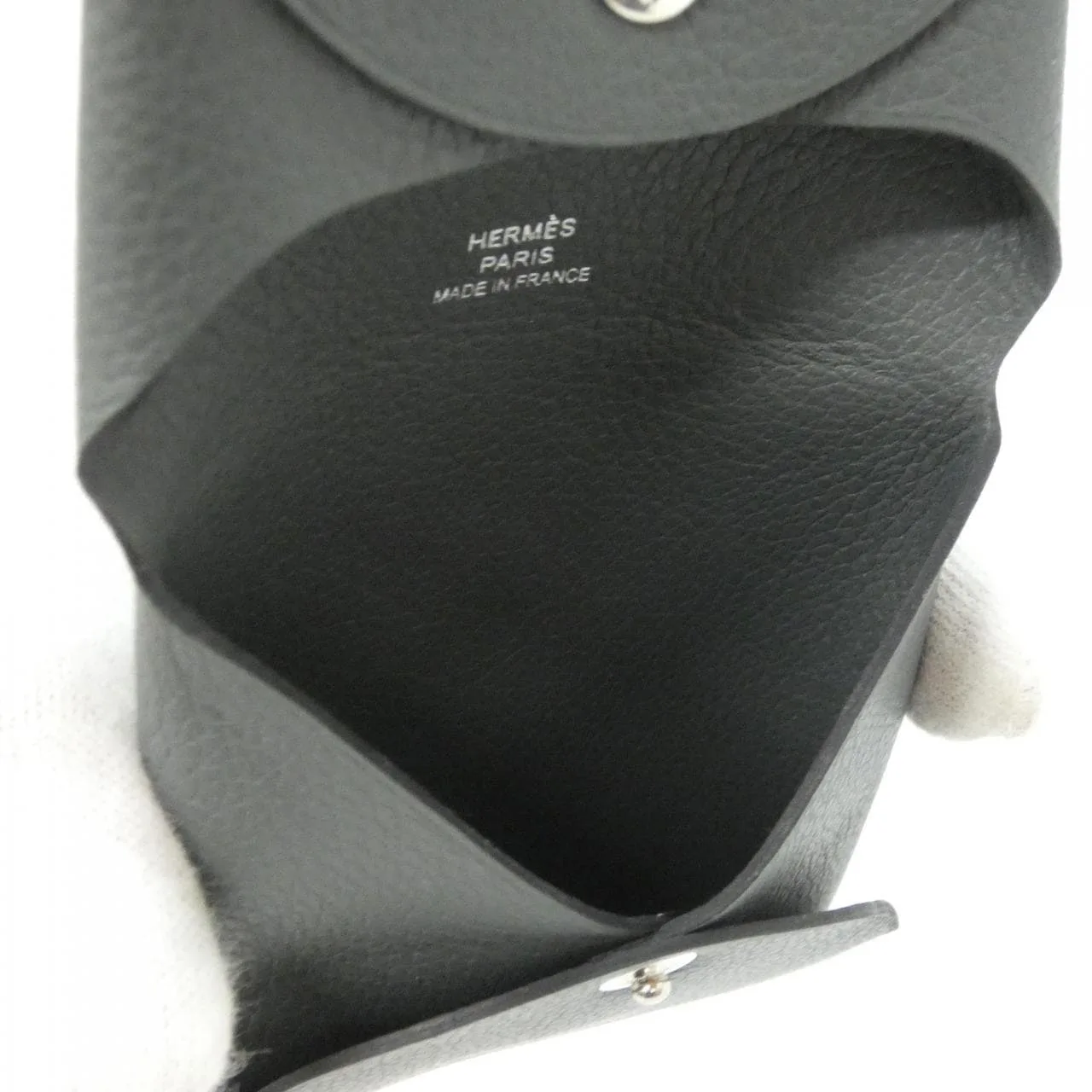 HERMES 074613CK Coin Case 黑色 中古品A - 縮圖 3