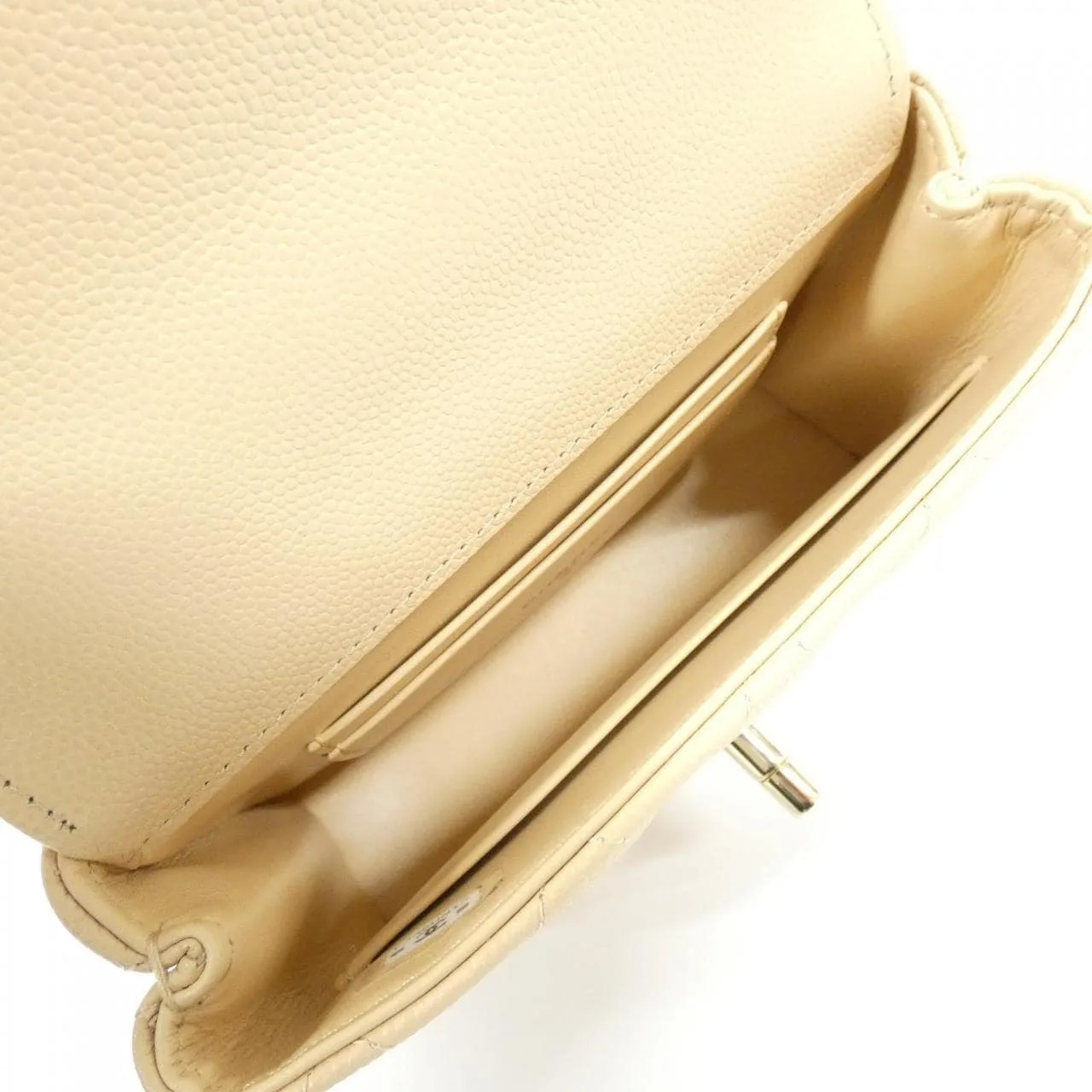 CHANEL AP4244 Wallet Grained Calfskin Beige Grained Calfskin Rank A - Thumbnail 6