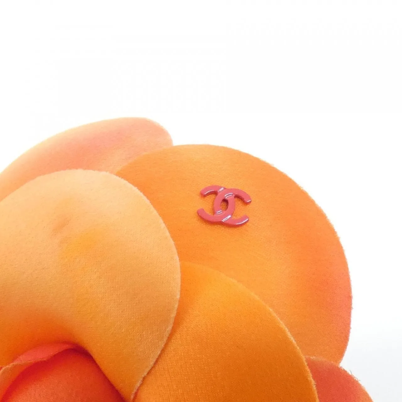 CHANEL AAA123 accessories 緞面 橙色 緞面 中古品A - 縮圖 5