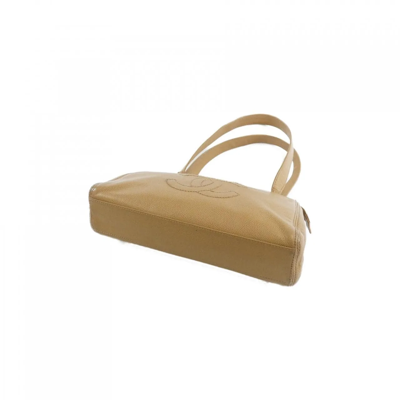 CHANEL 25666 Shoulder Grained Calfskin 米色 荔枝紋牛皮 中古品B - 縮圖 3