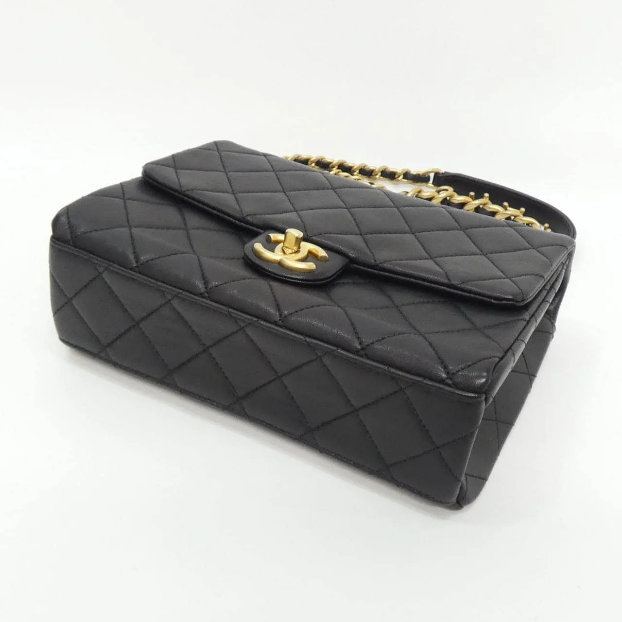 CHANEL Chanel 22 AS3885 Shoulder Lambskin Black Lambskin Rank A - Thumbnail 3