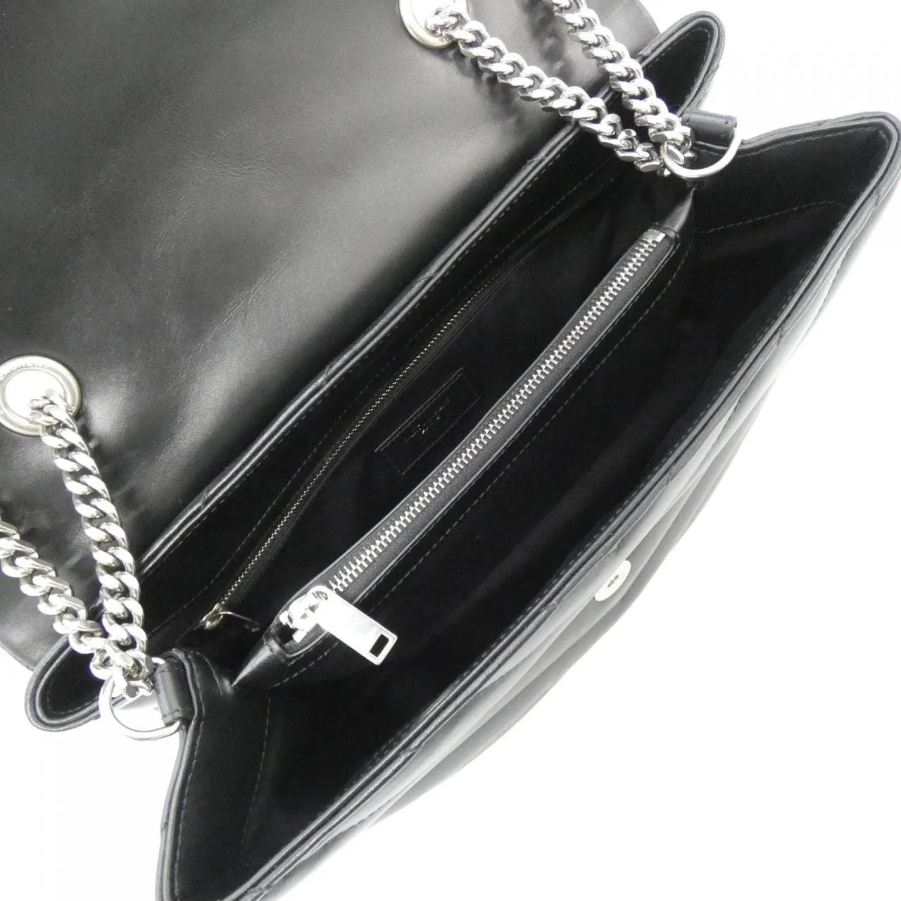 SAINT LAURENT Loulou 574946 DV726 Shoulder 黑色 中古品A - 縮圖 10