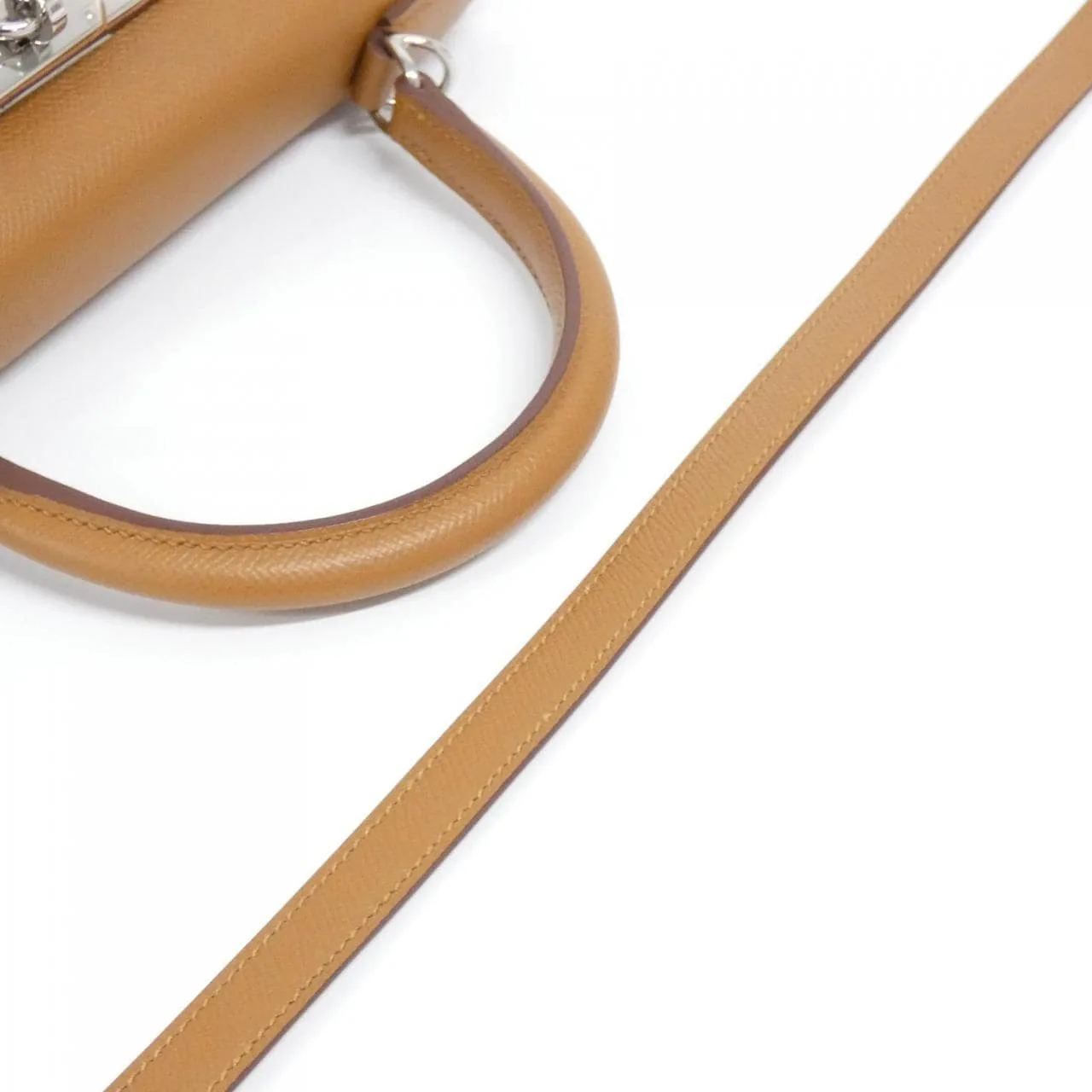 HERMES Kelly 075157CK Handbag Clemence Gold Clemence Leather Rank A - Thumbnail 6