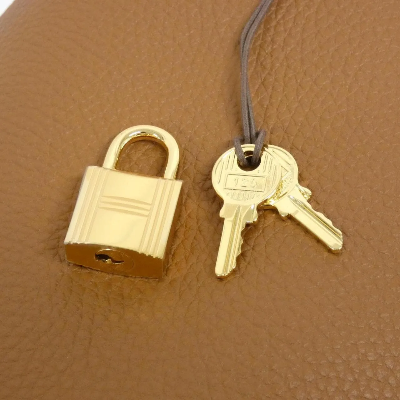 HERMES Picotin 060991CC Handbag Clemence Gold Clemence Leather Rank A - Thumbnail 3