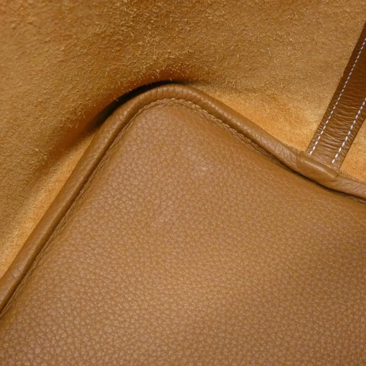 HERMES Picotin 060991CC Handbag Clemence Gold Clemence Leather Rank A - Thumbnail 6