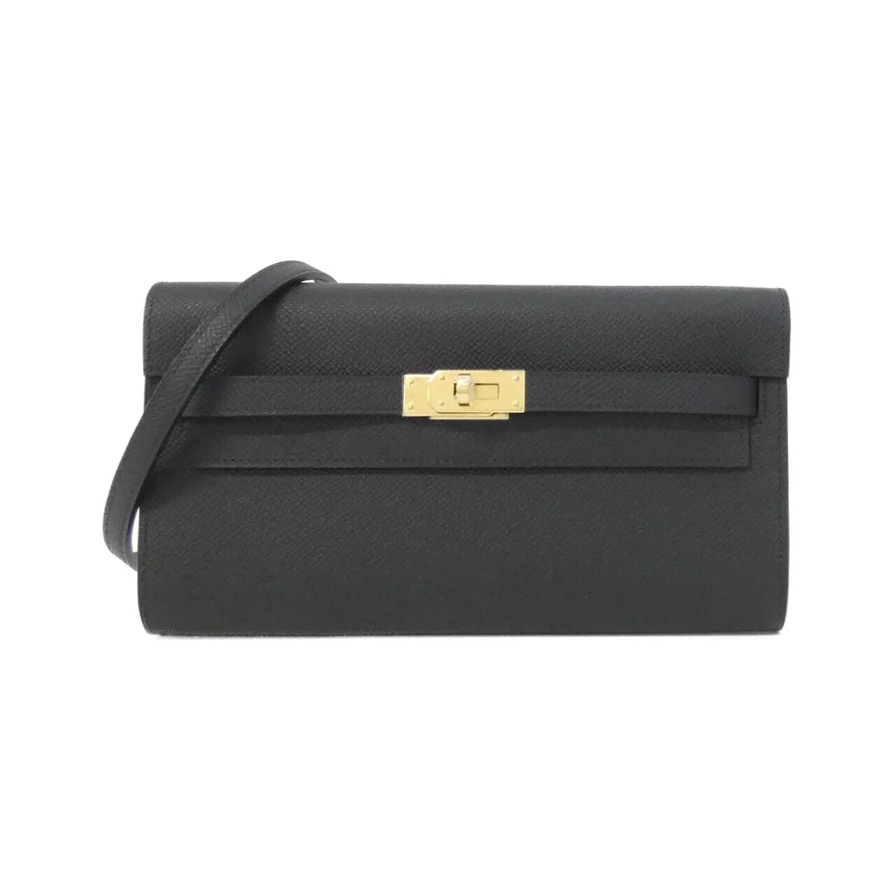 HERMES Kelly 080253CC Wallet Epsom Black