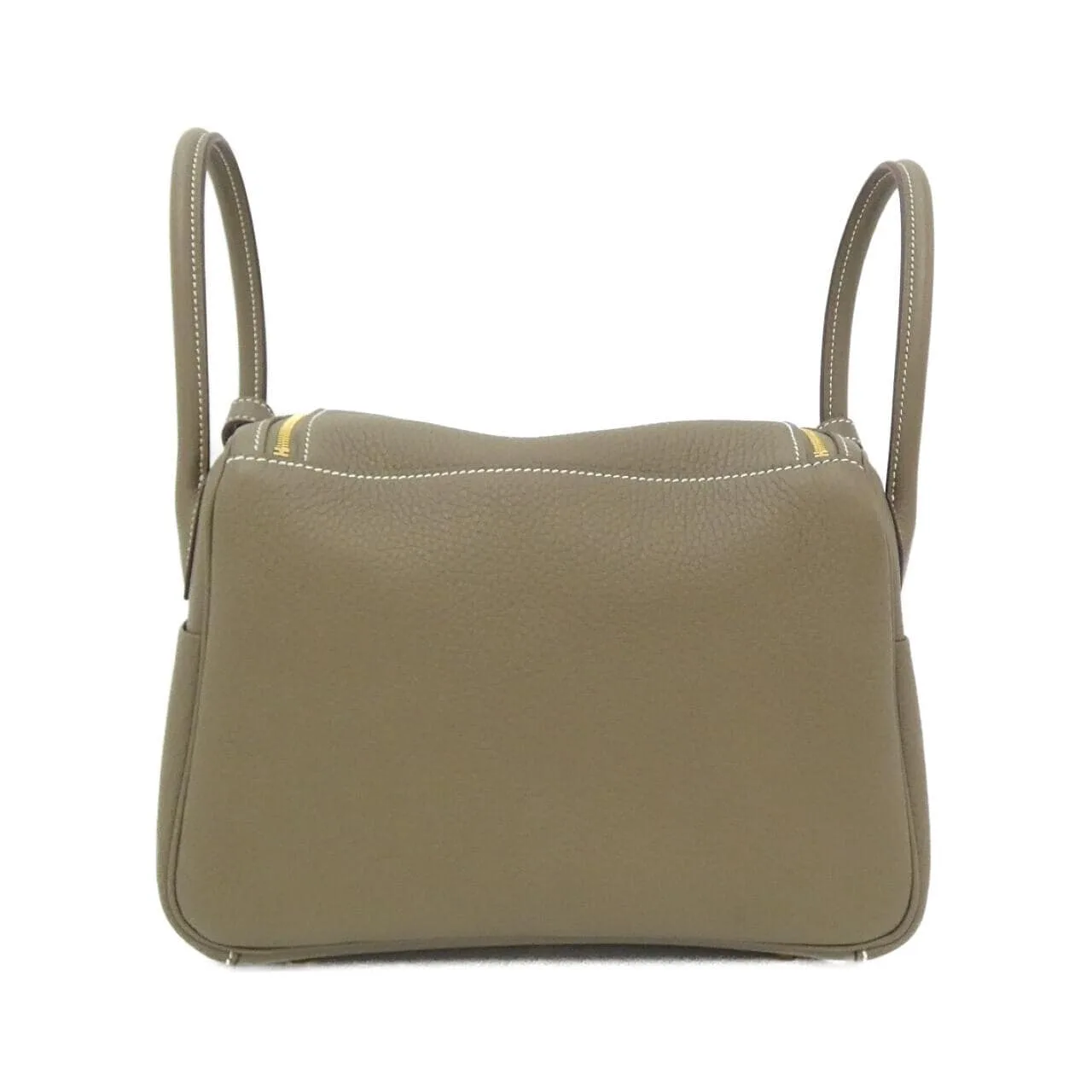 HERMES Lindy 073428CC Shoulder Clemence Etoupe Clemence 皮 未使用品 - 縮圖 2