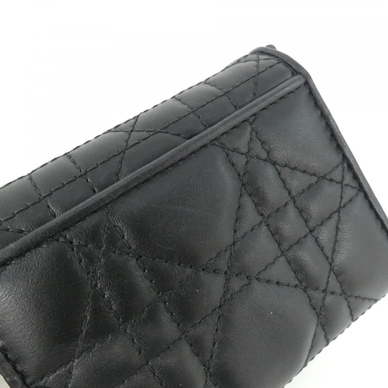 DIOR Lady Dior S0181ONMJ Wallet Lambskin 黑色 羊皮 中古品A - 縮圖 5