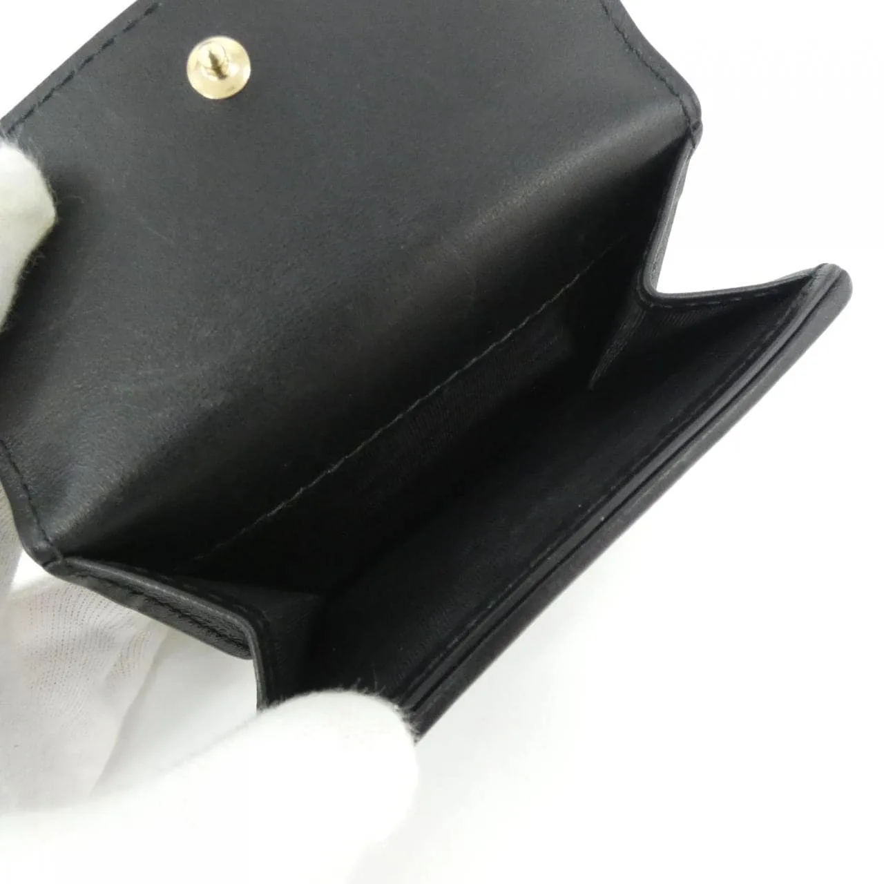 DIOR Lady Dior S0181ONMJ Wallet Lambskin 黑色 羊皮 中古品A - 縮圖 7
