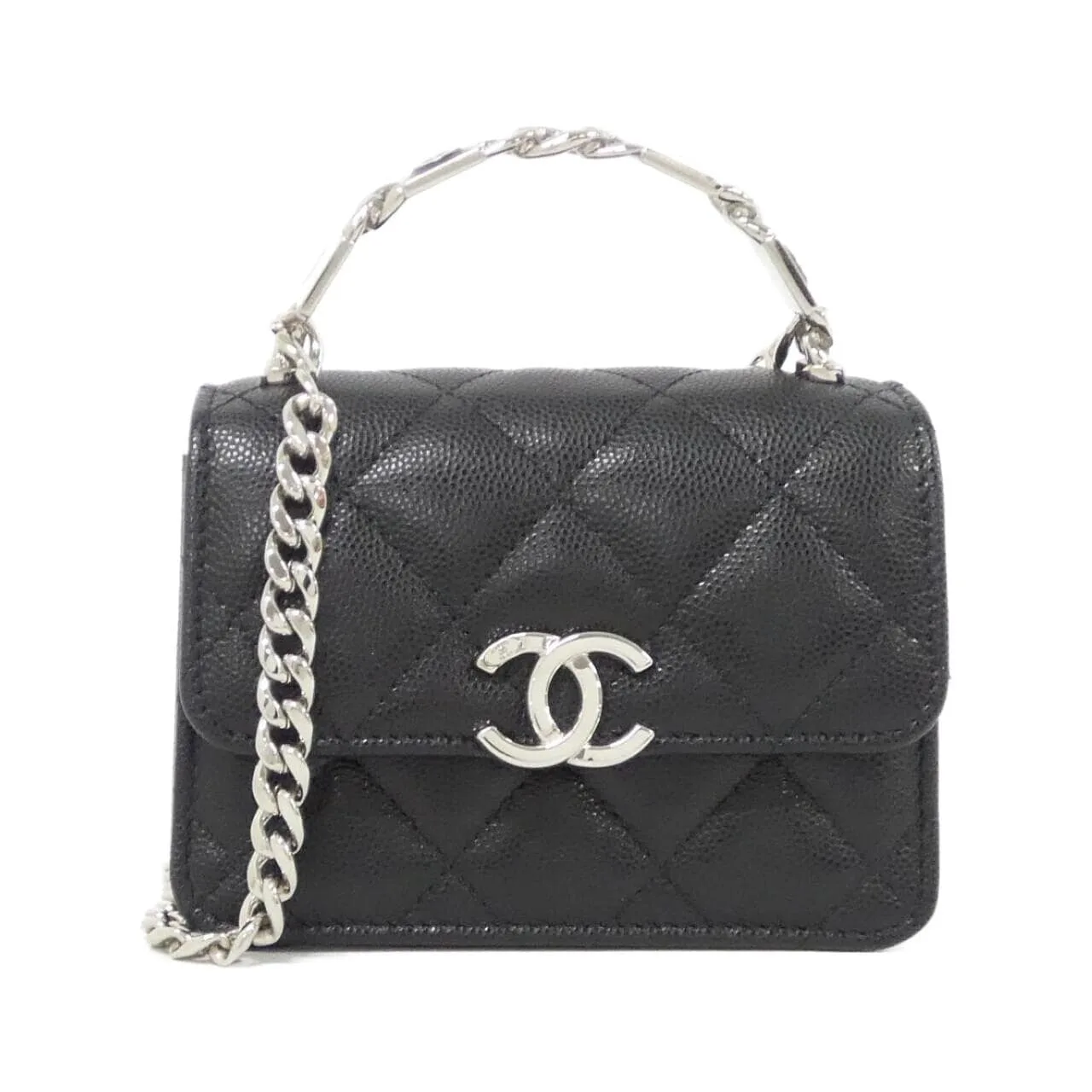 CHANEL Timeless Classic AP2758 Handbag Grained Calfskin Black