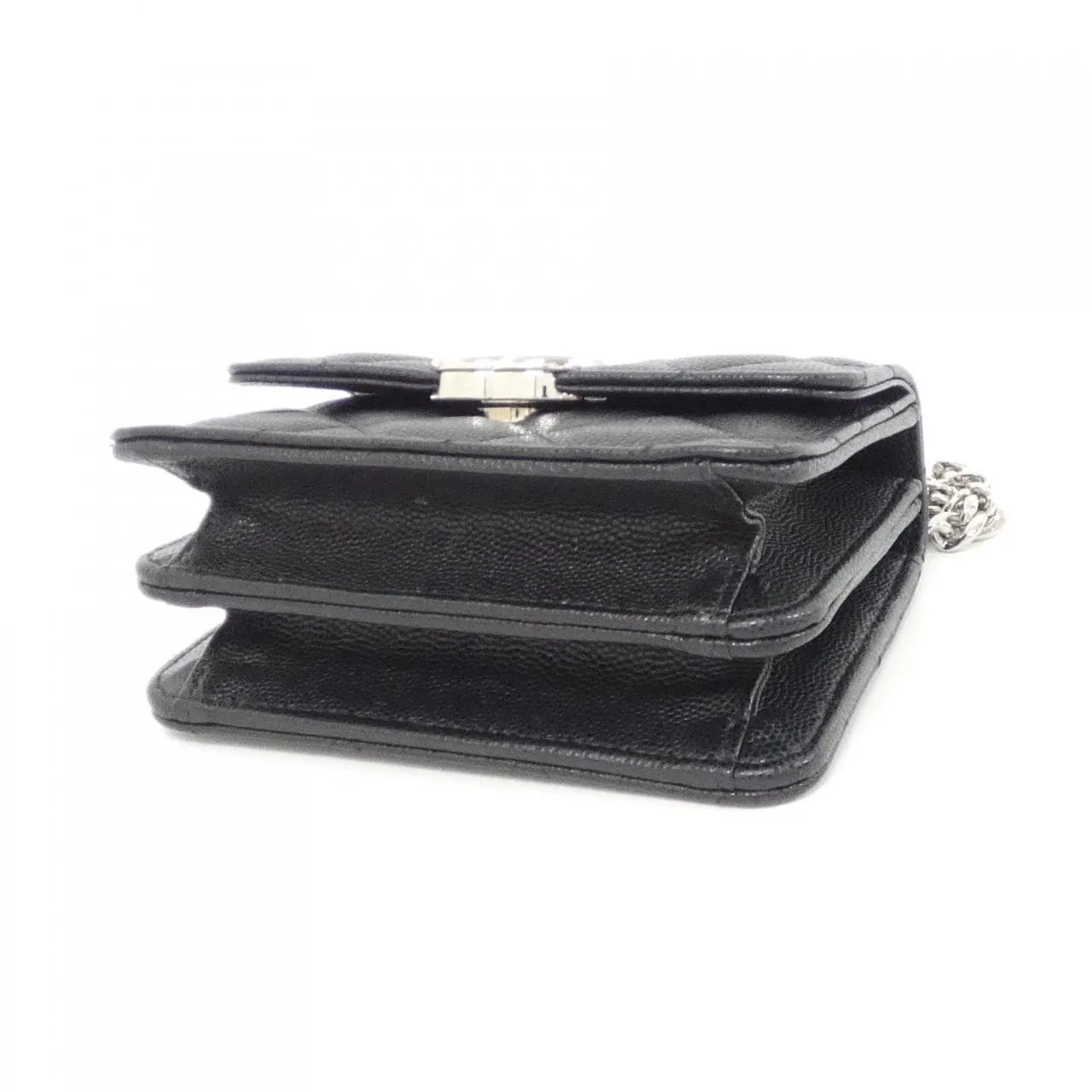 CHANEL Timeless Classic AP2758 Handbag Grained Calfskin 黑色 荔枝紋牛皮 中古品A - 縮圖 3