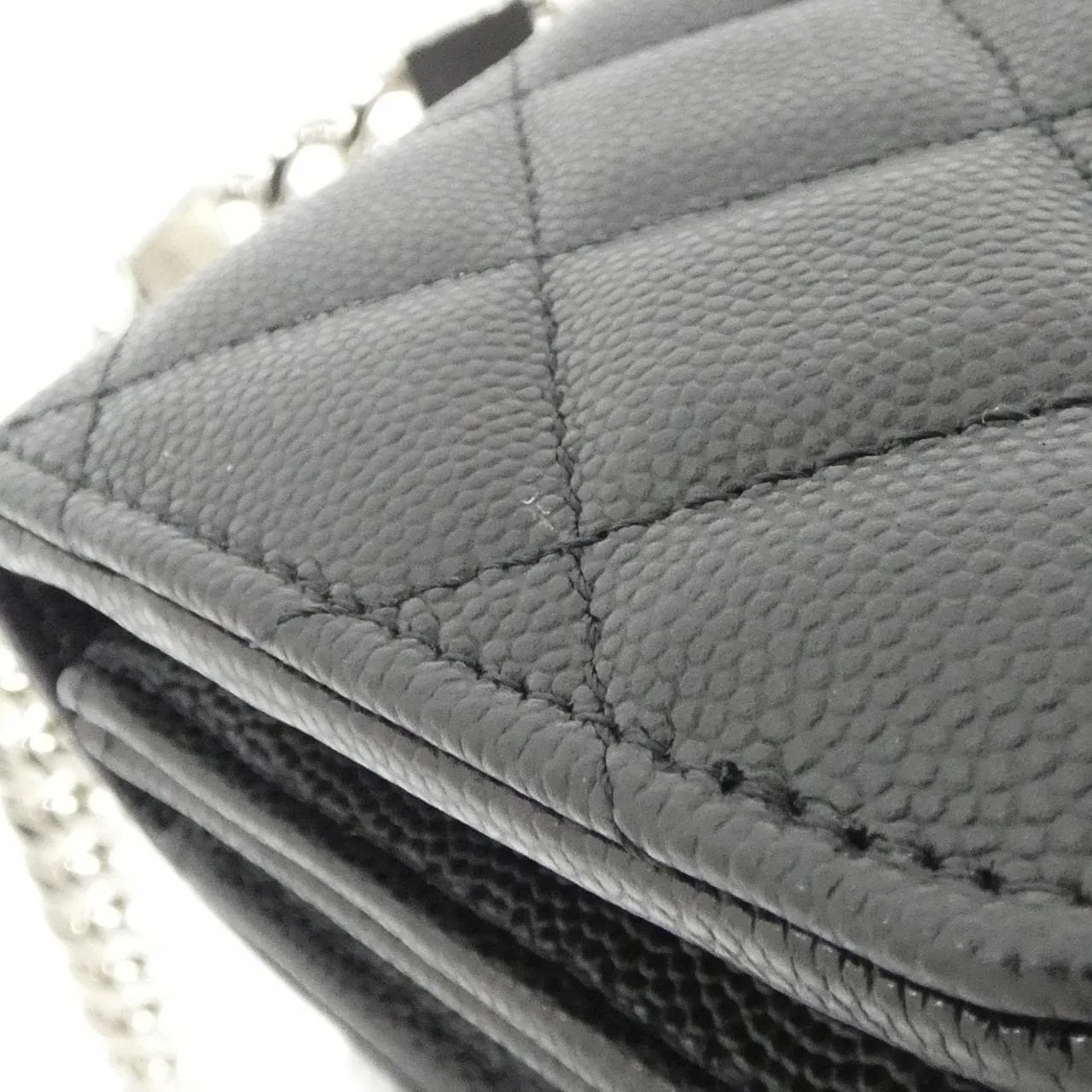 CHANEL Timeless Classic AP2758 Handbag Grained Calfskin 黑色 荔枝紋牛皮 中古品A - 縮圖 4
