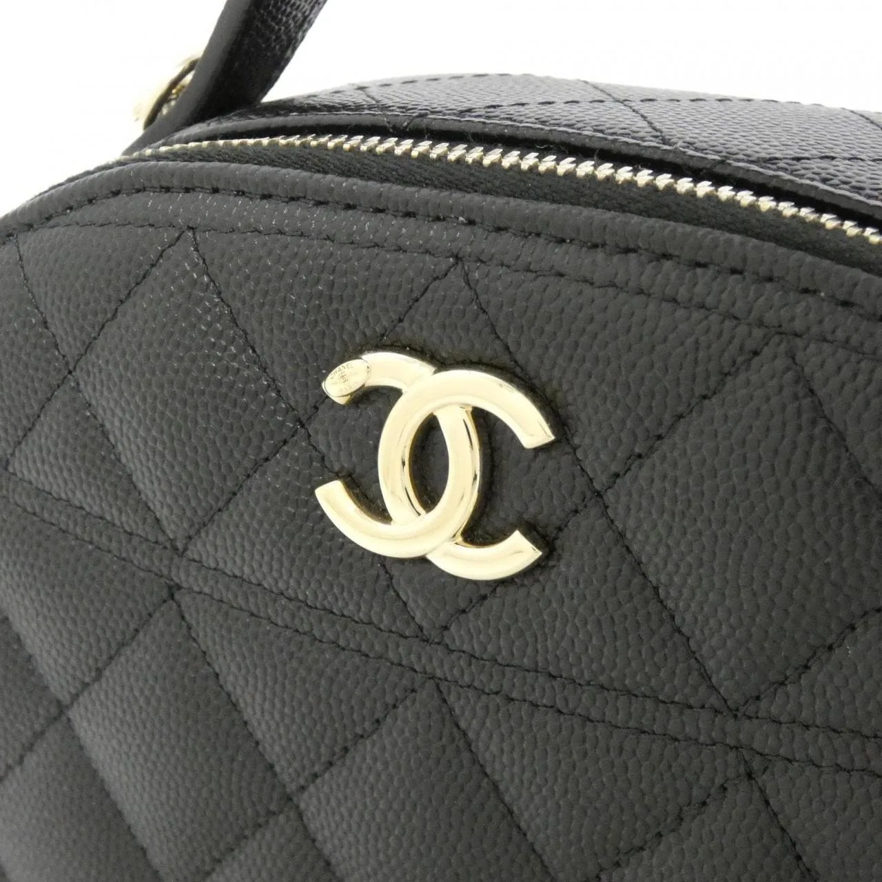 CHANEL AP4438 Handbag Grained Calfskin 黑色 荔枝紋牛皮 中古品A - 縮圖 4