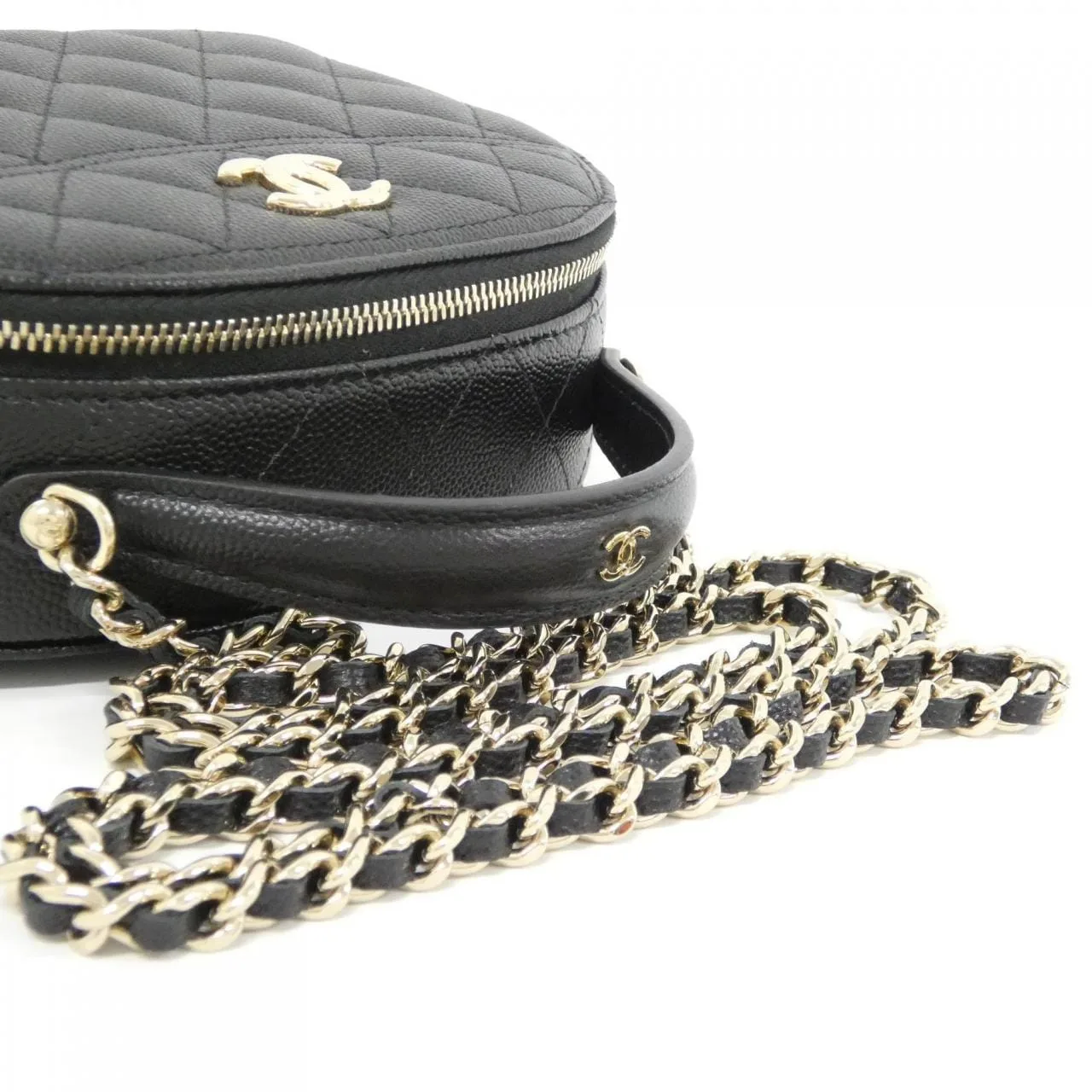 CHANEL AP4438 Handbag Grained Calfskin 黑色 荔枝紋牛皮 中古品A - 縮圖 5