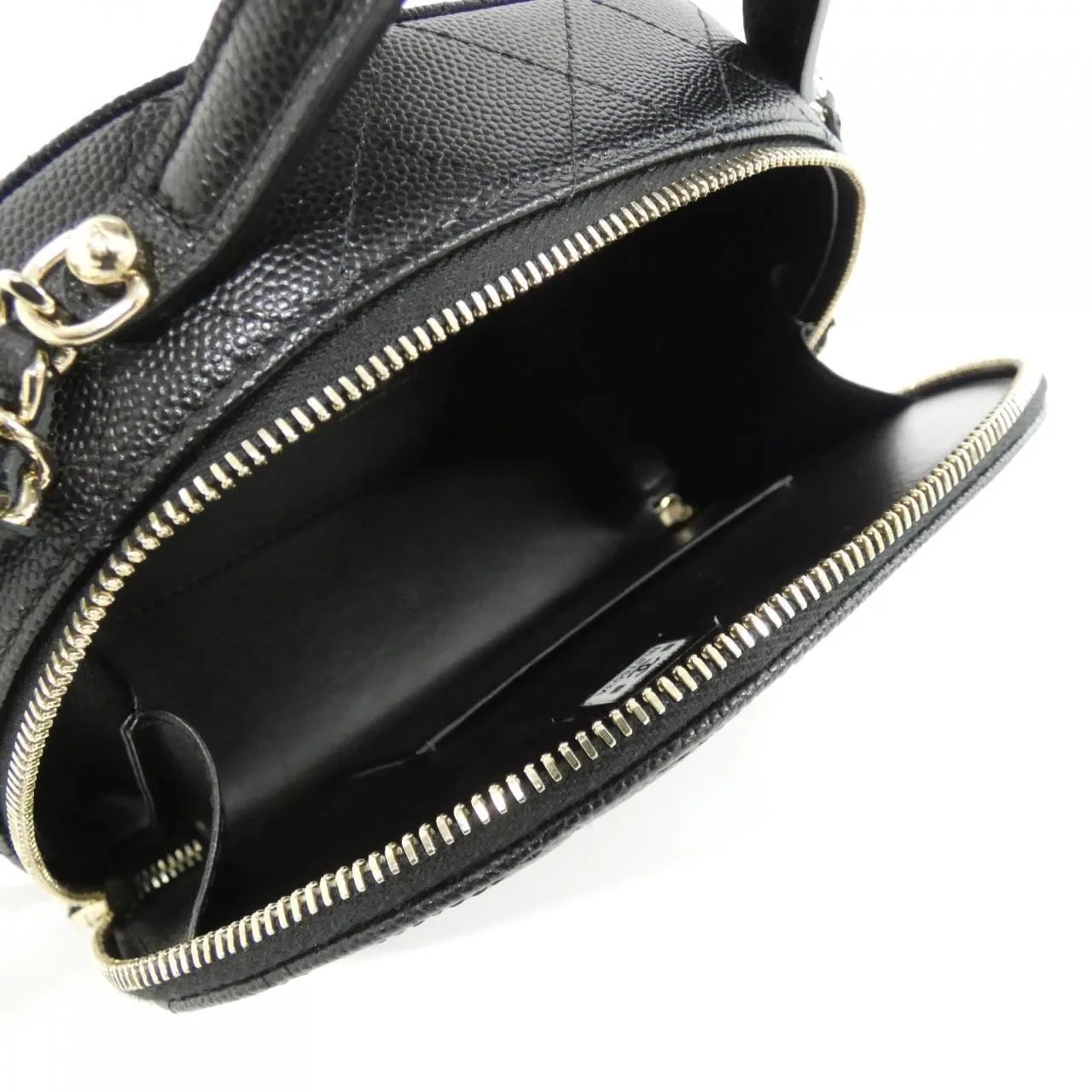 CHANEL AP4438 Handbag Grained Calfskin 黑色 荔枝紋牛皮 中古品A - 縮圖 6