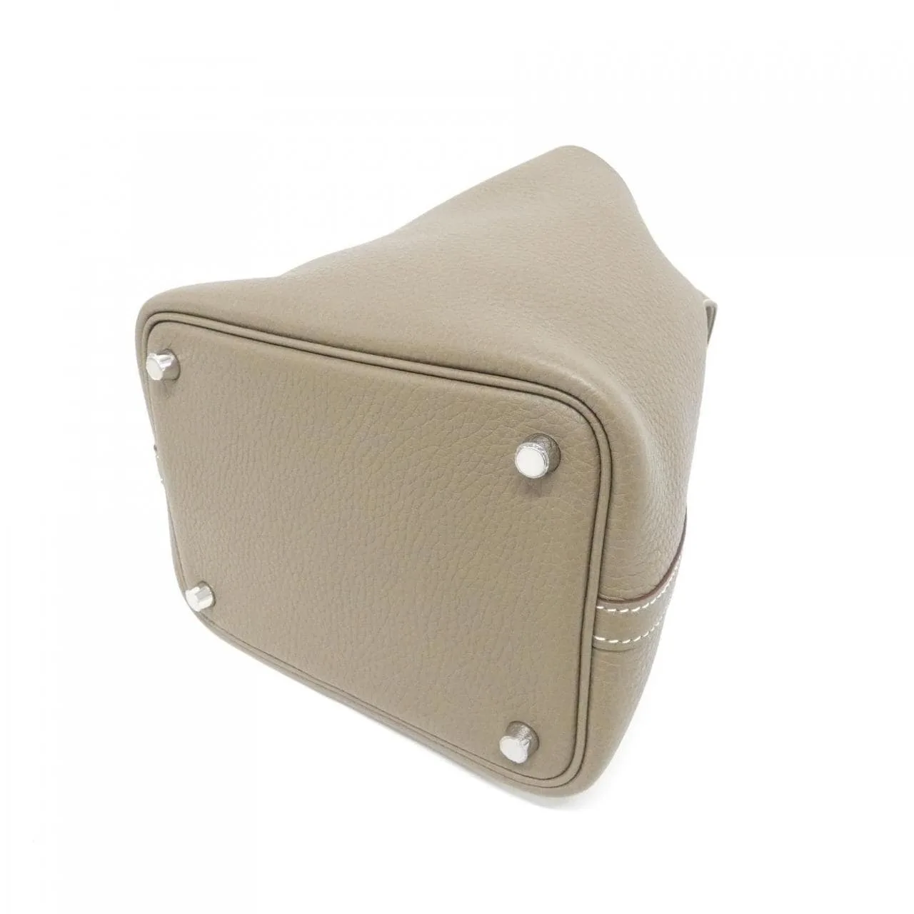 HERMES Picotin 056289CK Handbag Clemence Etoupe Clemence Leather Rank A - Thumbnail 2