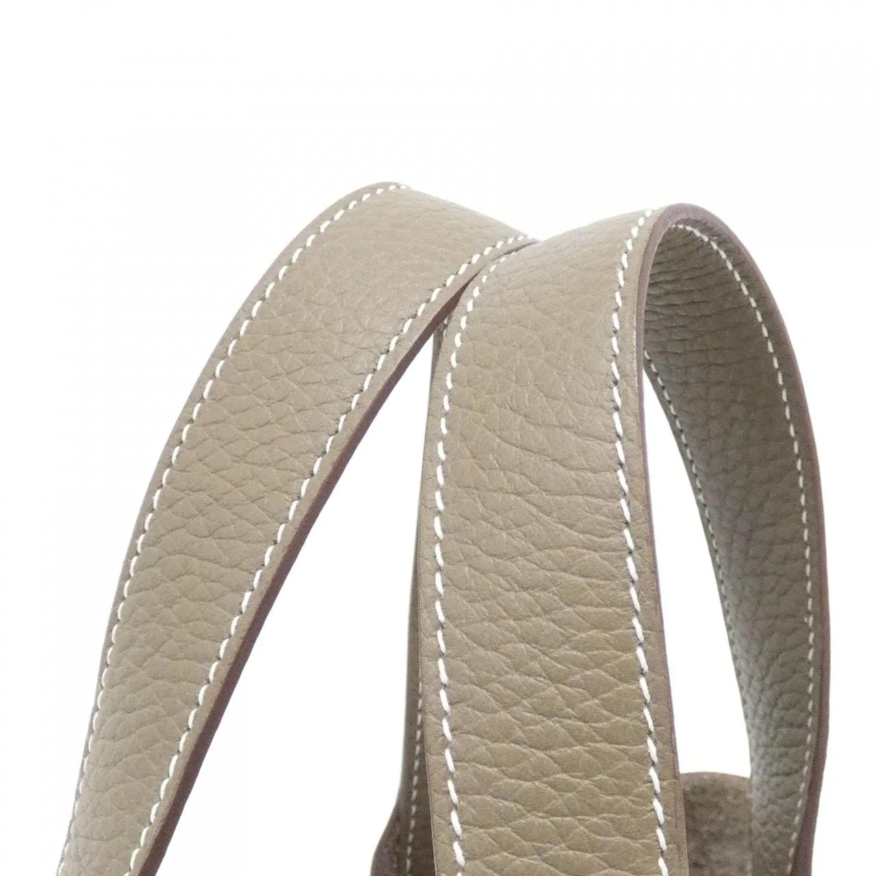 HERMES Picotin 056289CK Handbag Clemence Etoupe Clemence Leather Rank A - Thumbnail 4