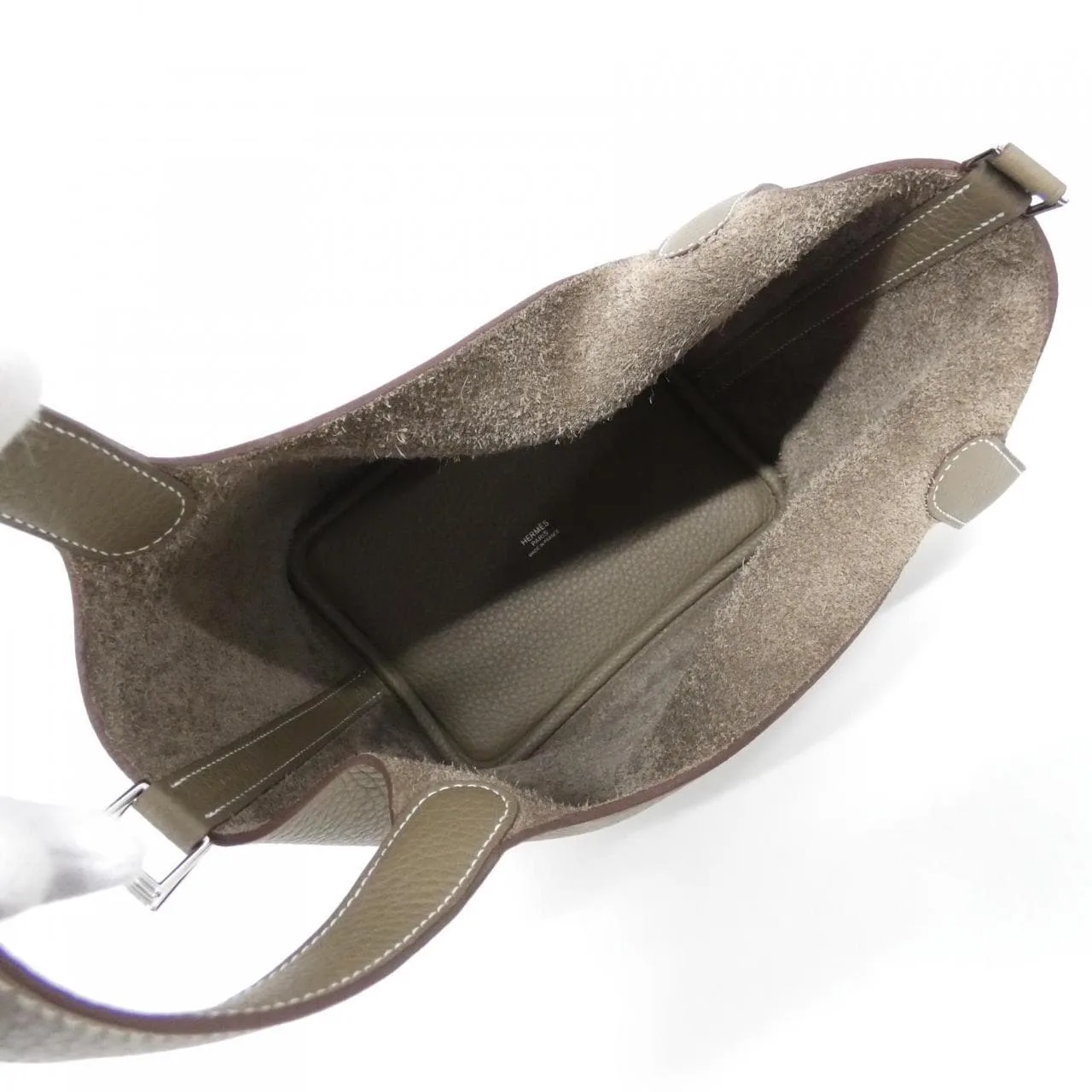 HERMES Picotin 056289CK Handbag Clemence Etoupe Clemence Leather Rank A - Thumbnail 5