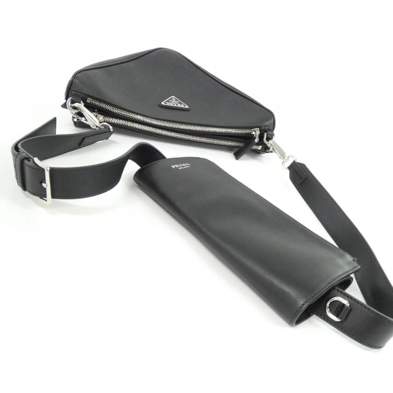 PRADA 2VH157 肩背包 黑色 中古品A - 縮圖 8