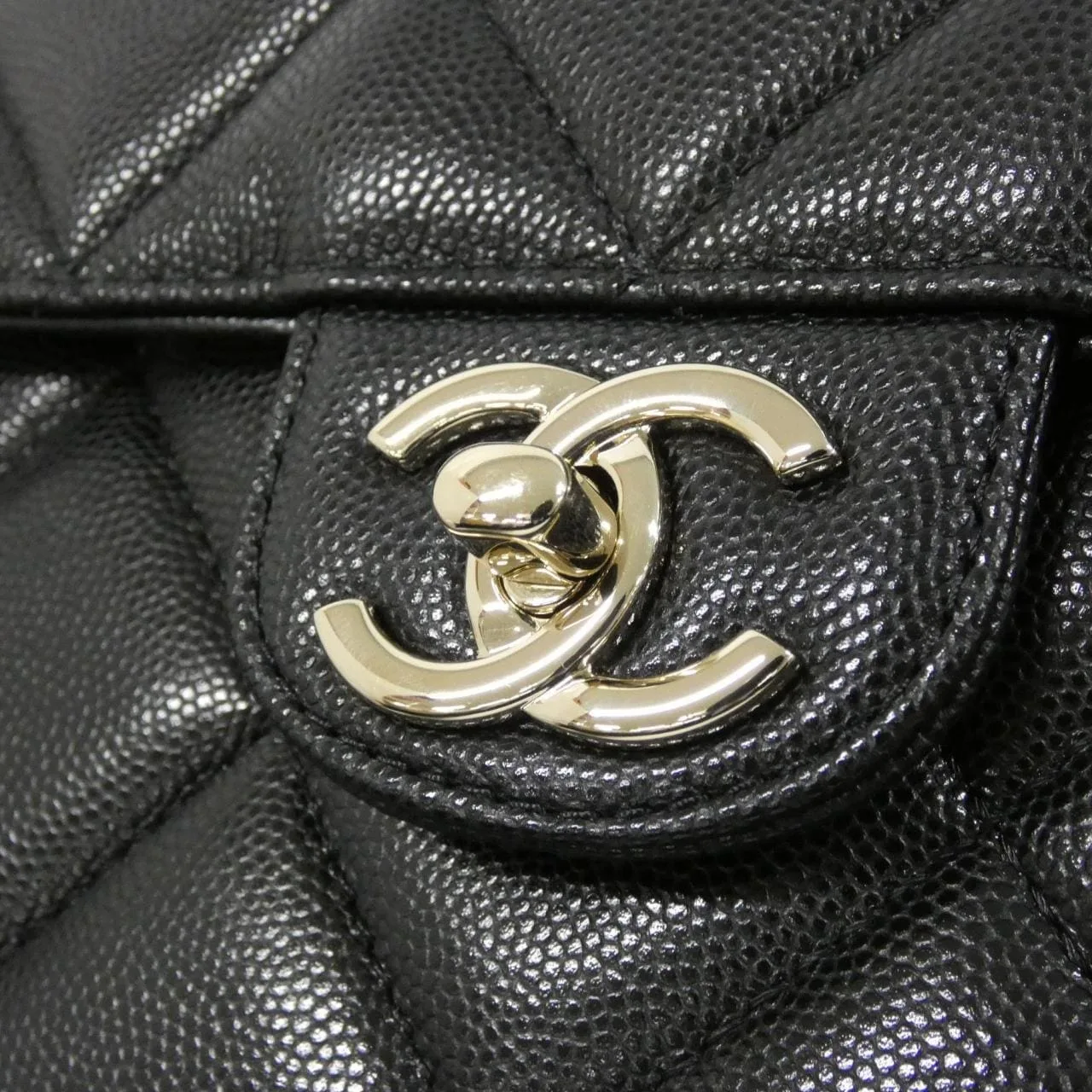CHANEL AS4712 Handbag Grained Calfskin Black Grained Calfskin Rank A - Thumbnail 4