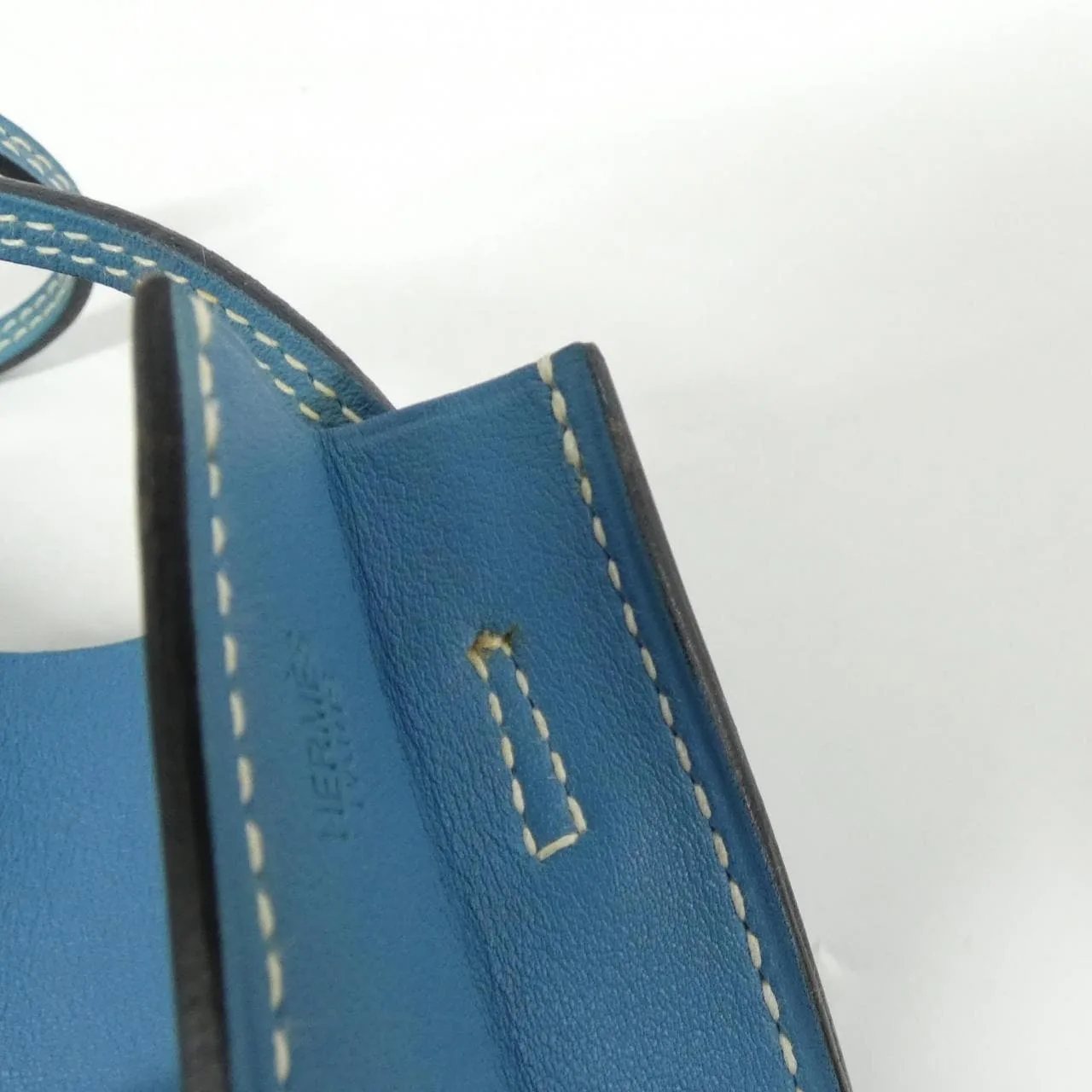 HERMES 050154CA Shoulder Swift Blue Swift Leather Rank A - Thumbnail 4