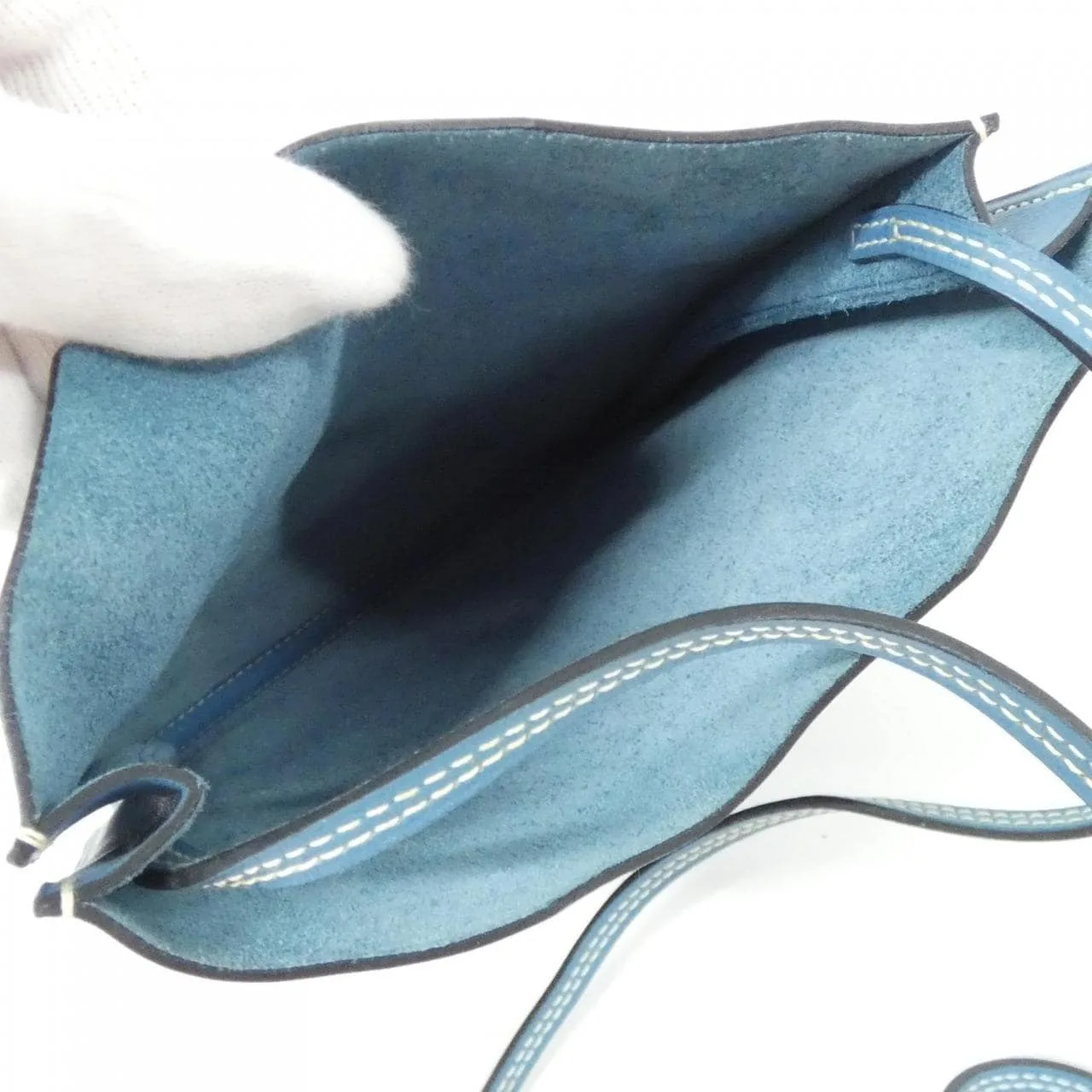 HERMES 050154CA Shoulder Swift Blue Swift Leather Rank A - Thumbnail 7