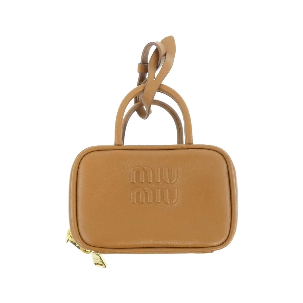 MIU MIU 5NR036 Key Case Cognac