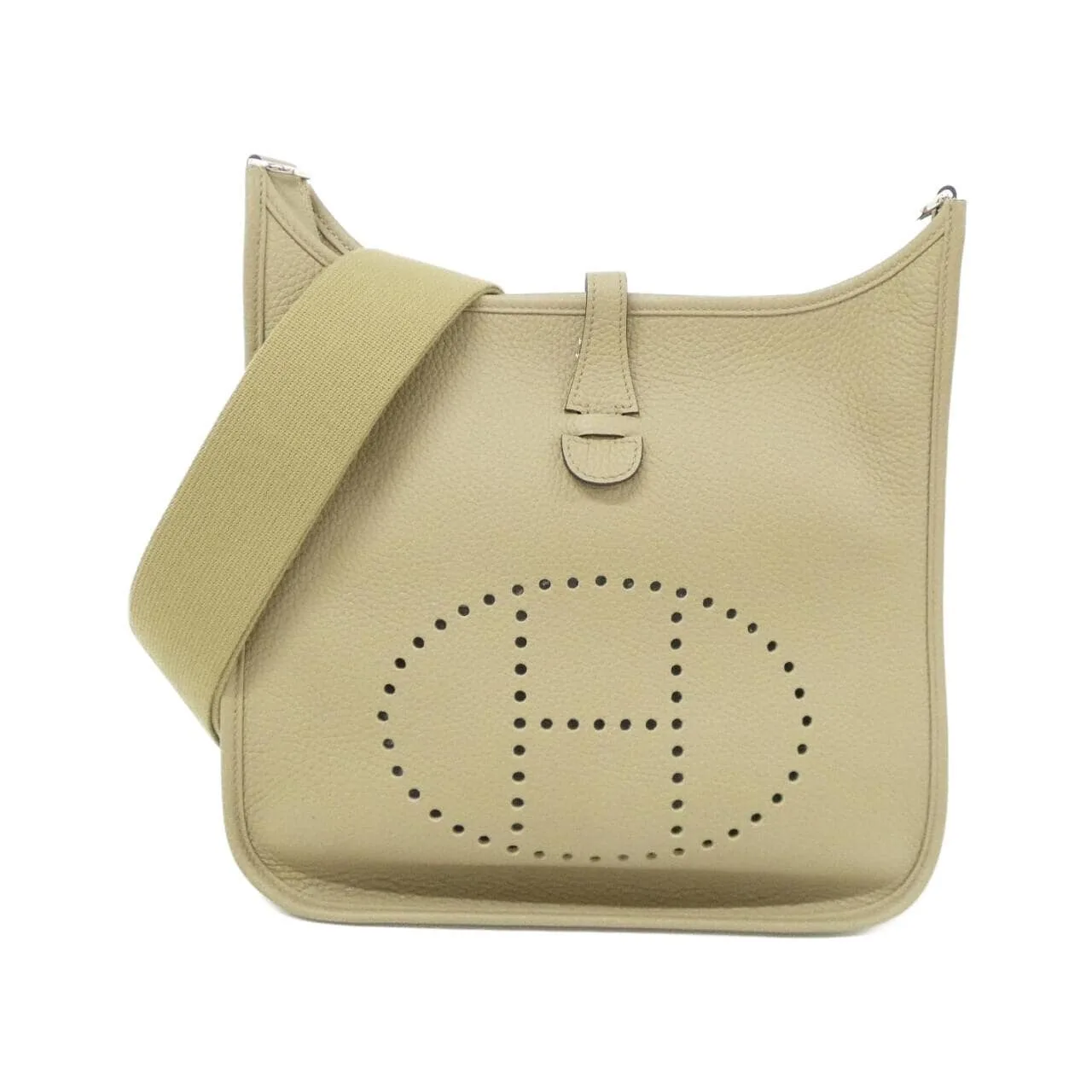 HERMES Evelyne 056277CK Shoulder Clemence Beige