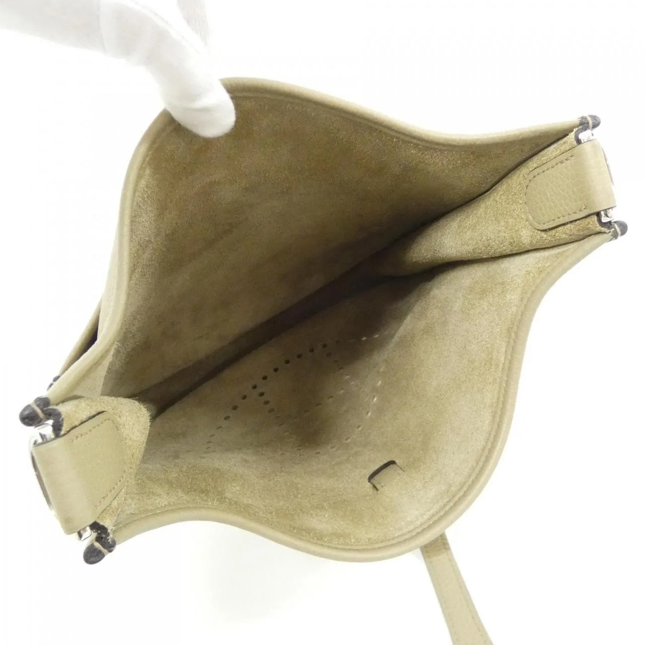 HERMES Evelyne 056277CK Shoulder Clemence Beige Clemence Leather Rank A - Thumbnail 8