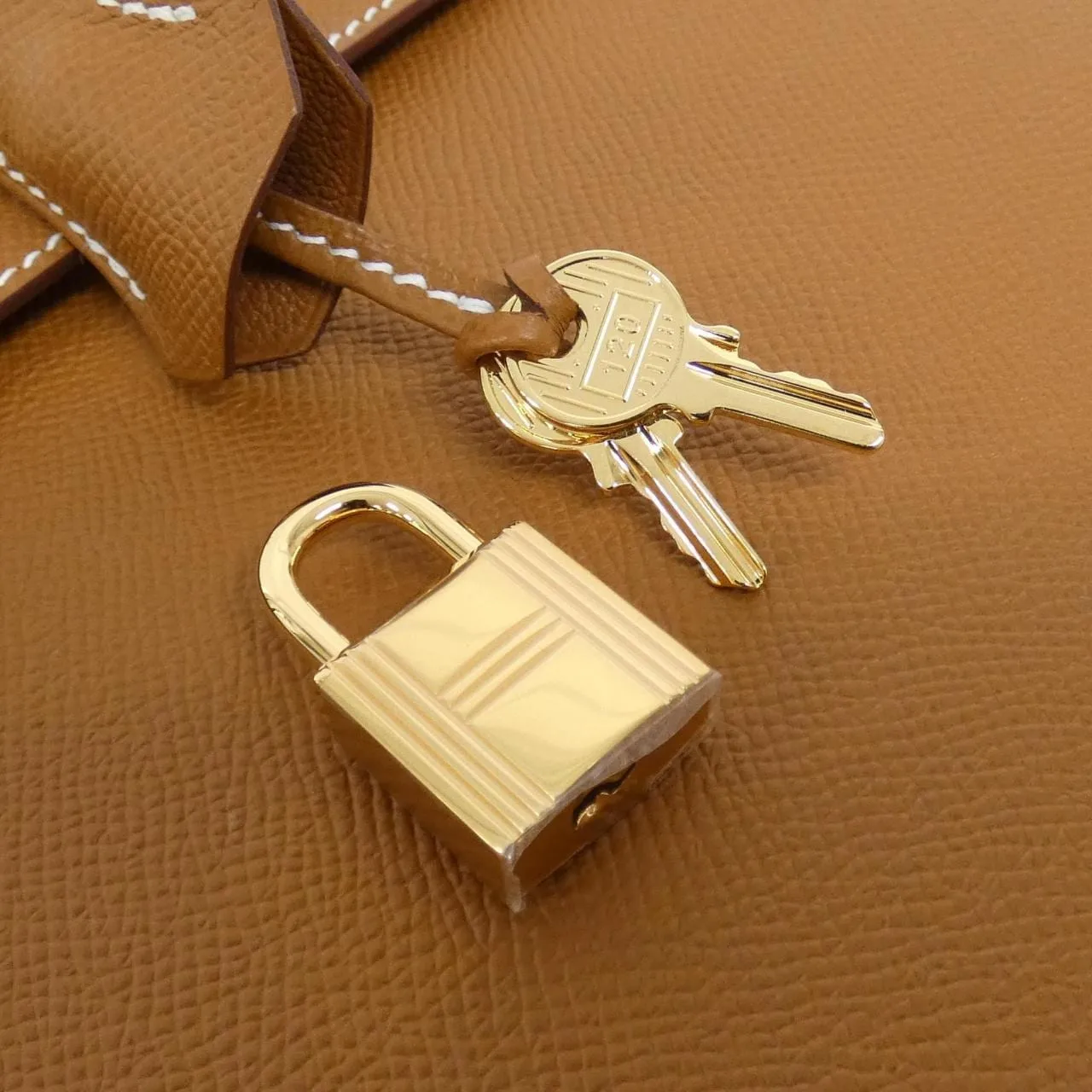 HERMES Kelly 038416CC Handbag Epsom Gold Epsom Leather Unused - Thumbnail 4