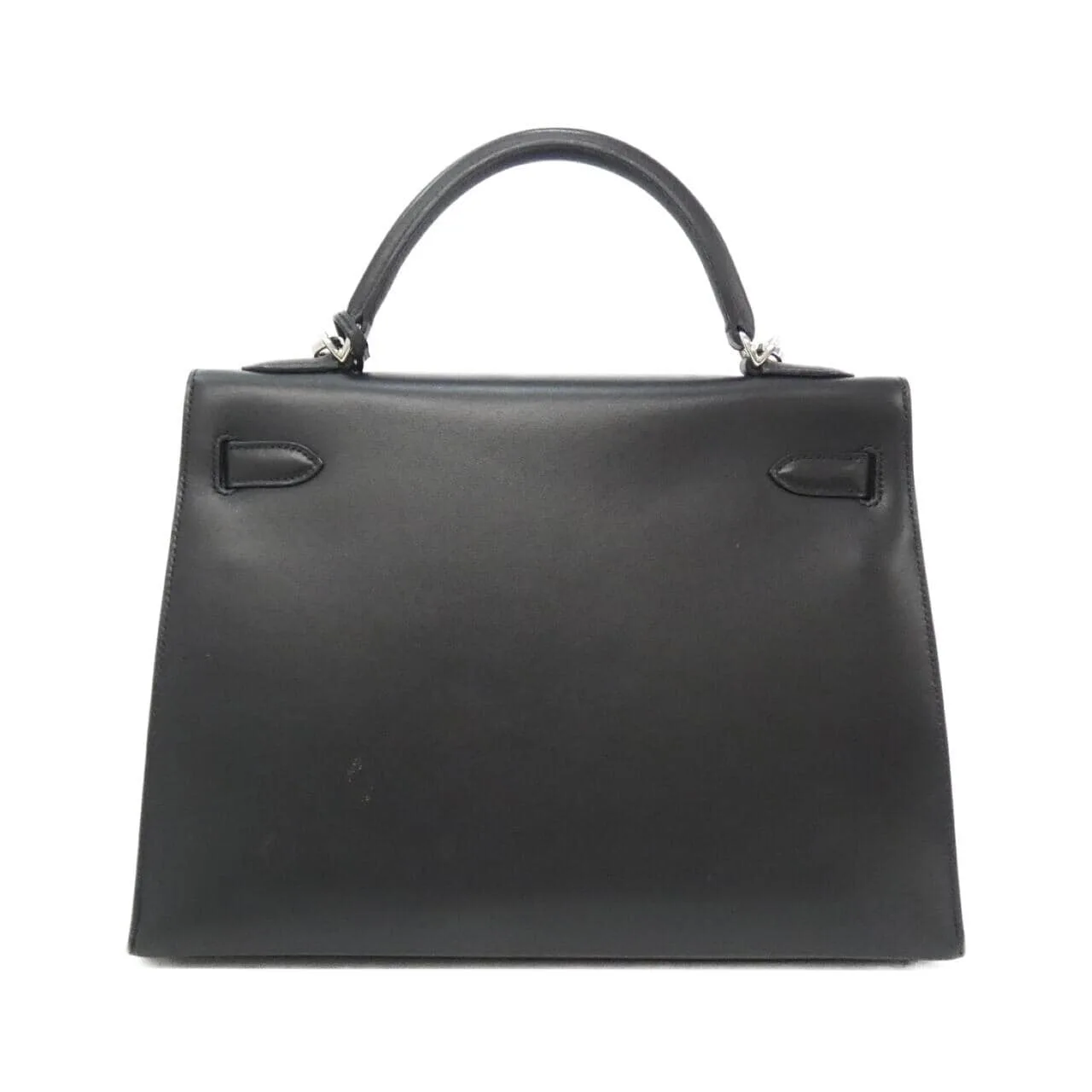 HERMES Kelly 020069CK Handbag Box Calf Black Box Calf Leather Rank A - Thumbnail 2