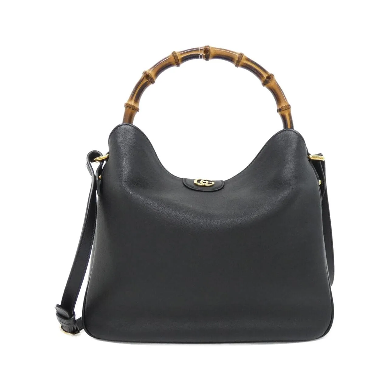GUCCI 746124 UAAAY Shoulder Leather Black