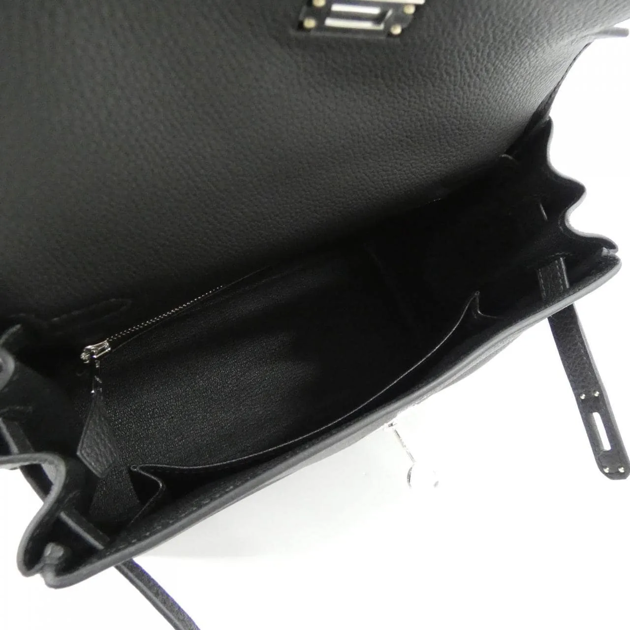 HERMES Kelly 044624CK Handbag Togo Black Togo Leather Unused - Thumbnail 6