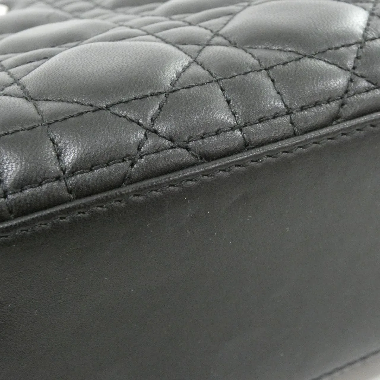 DIOR Lady Dior M0538OCAL Handbag Lambskin 黑色 羊皮 中古品A - 縮圖 3