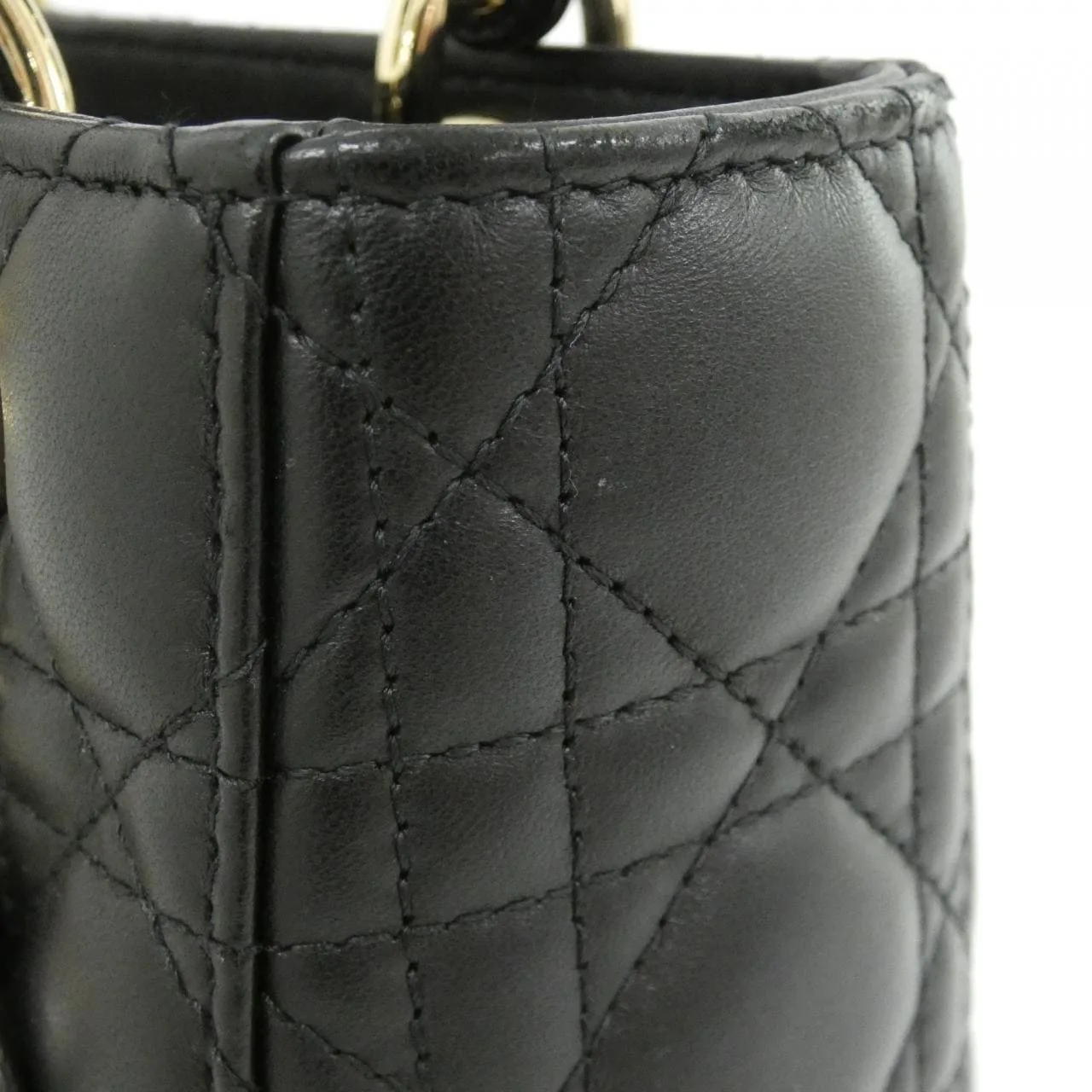 DIOR Lady Dior M0538OCAL Handbag Lambskin 黑色 羊皮 中古品A - 縮圖 6