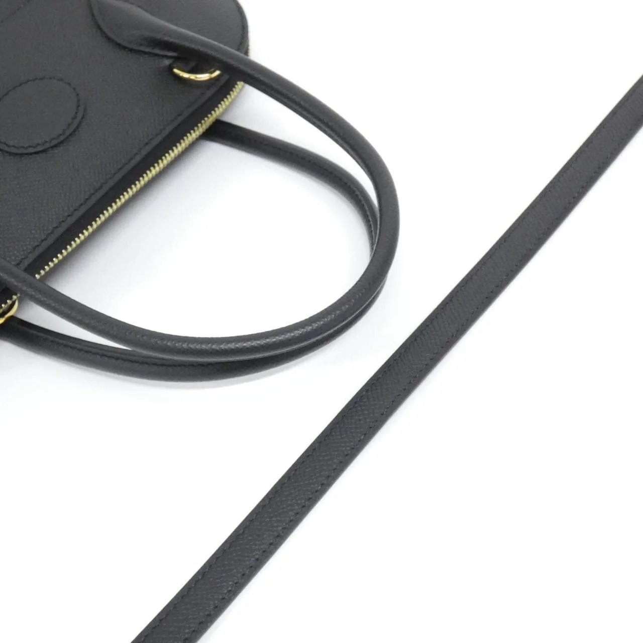 HERMES Bolide 049431CC Handbag Epsom Black Epsom Leather Rank A - Thumbnail 6