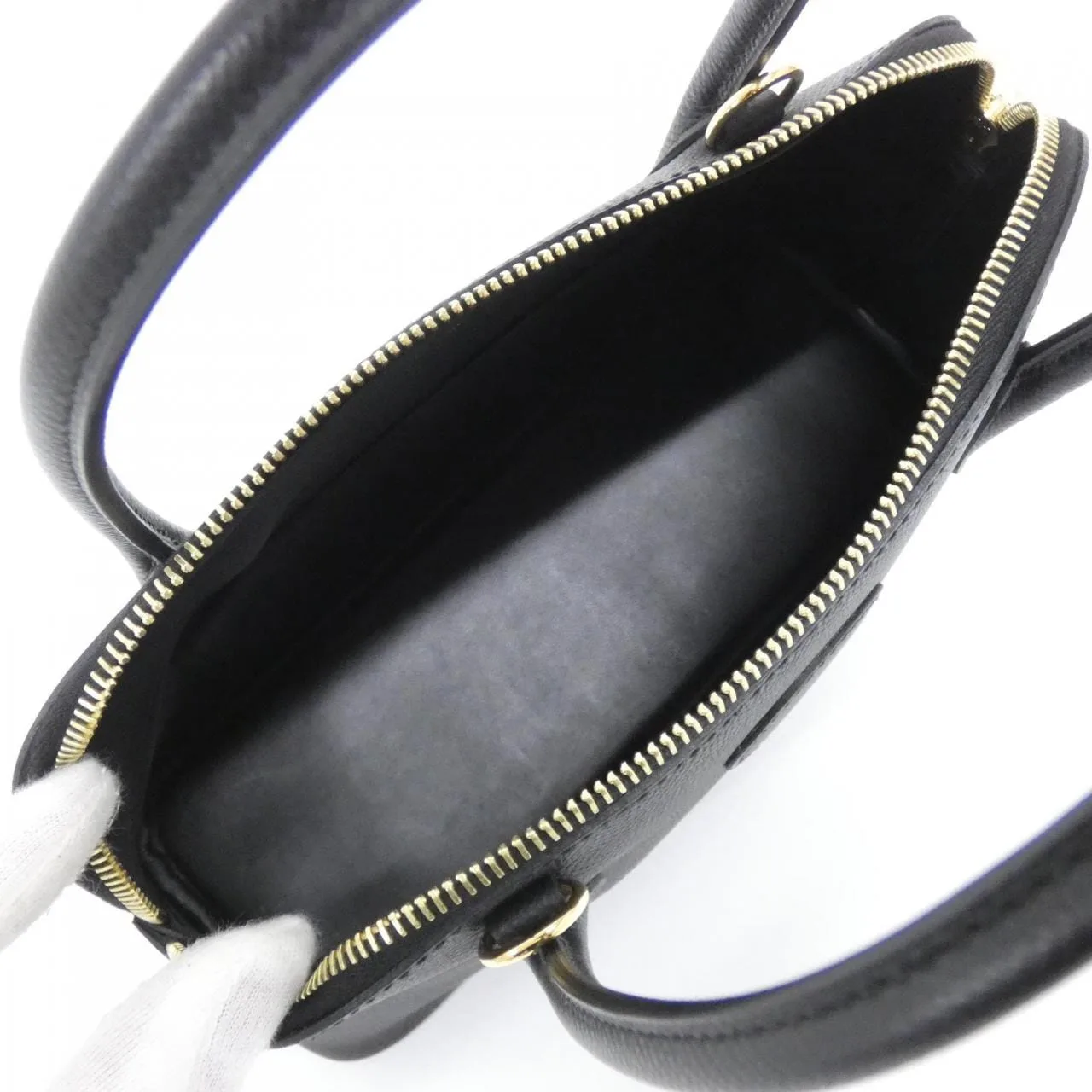 HERMES Bolide 049431CC Handbag Epsom Black Epsom Leather Rank A - Thumbnail 7