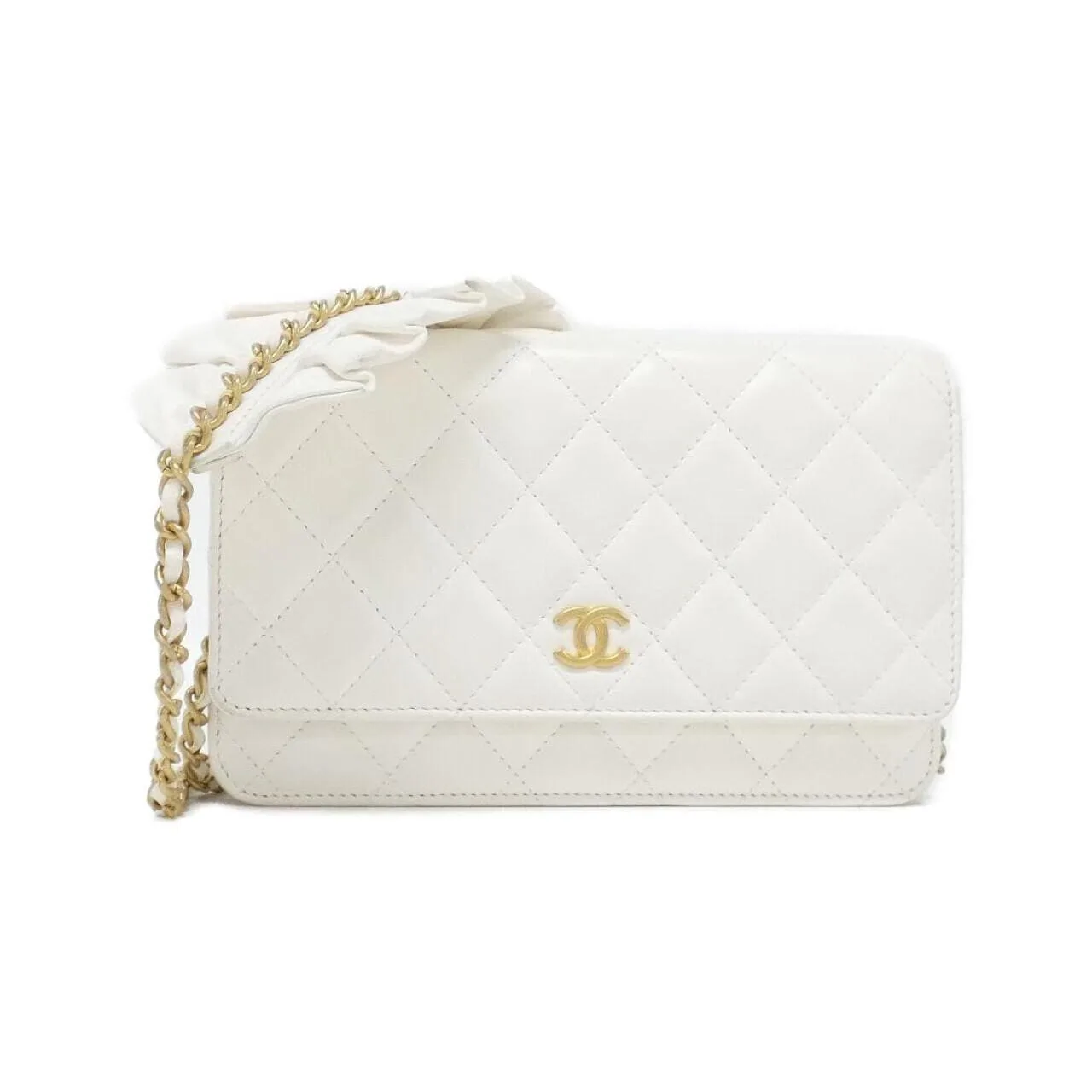 CHANEL Timeless Classic AP1814 銀包 羊皮 White
