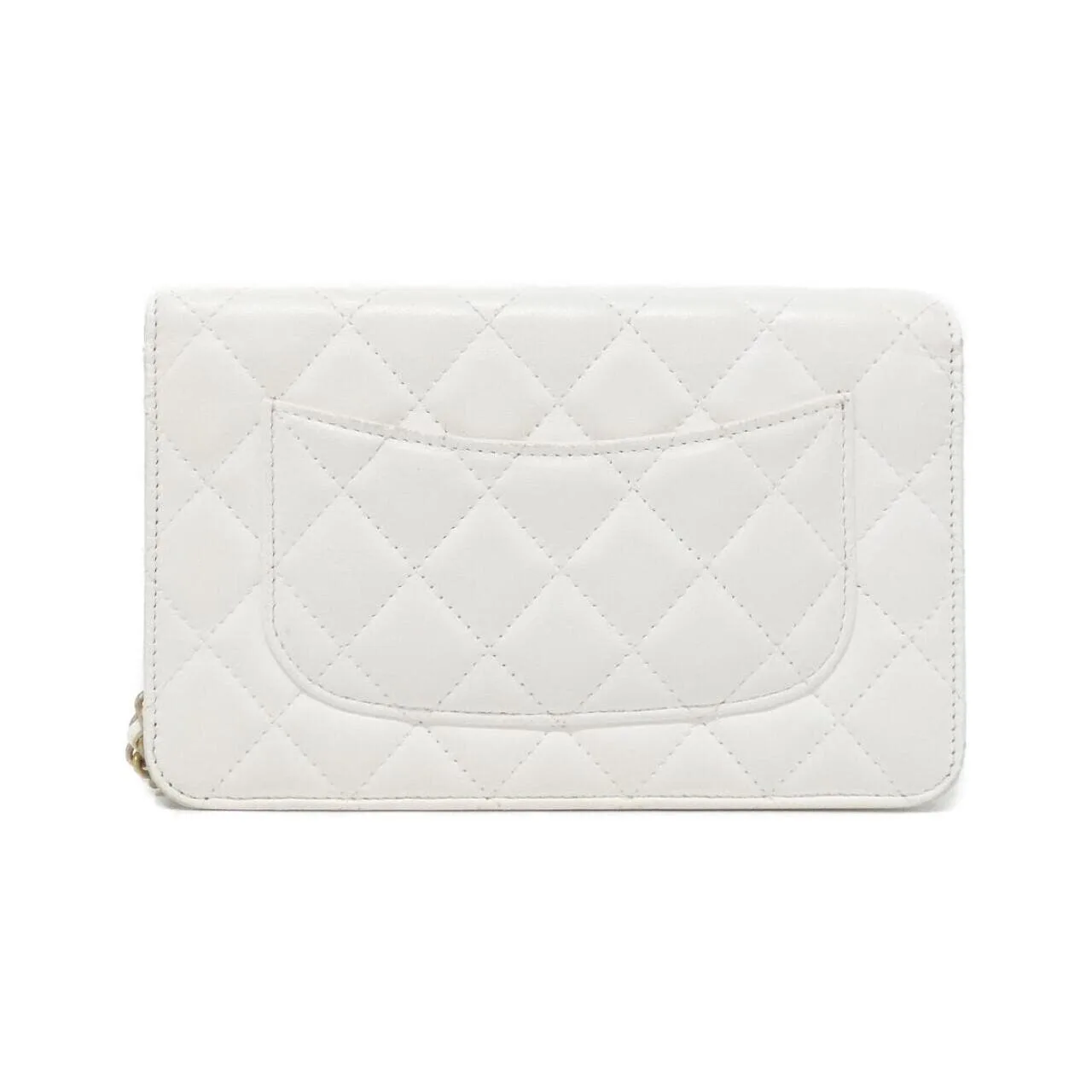 CHANEL Timeless Classic AP1814 銀包 羊皮 白色 羊皮 中古品B - 縮圖 2