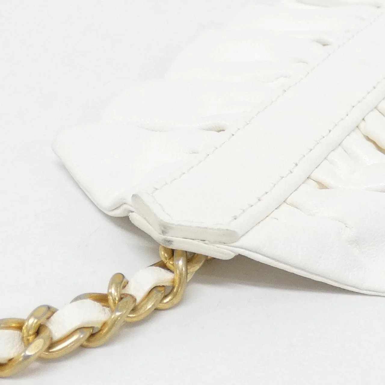CHANEL Timeless Classic AP1814 銀包 羊皮 白色 羊皮 中古品B - 縮圖 6