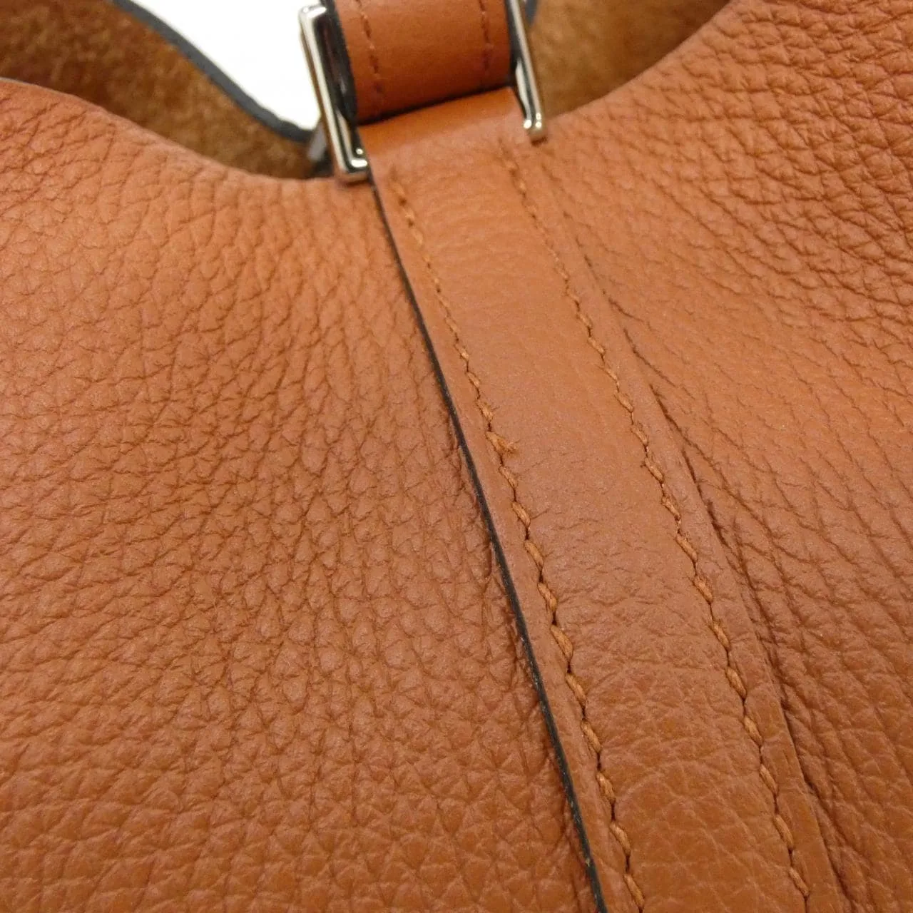 HERMES Picotin 056289CK Handbag Clemence 黑色 Clemence 皮 中古品A - 縮圖 5