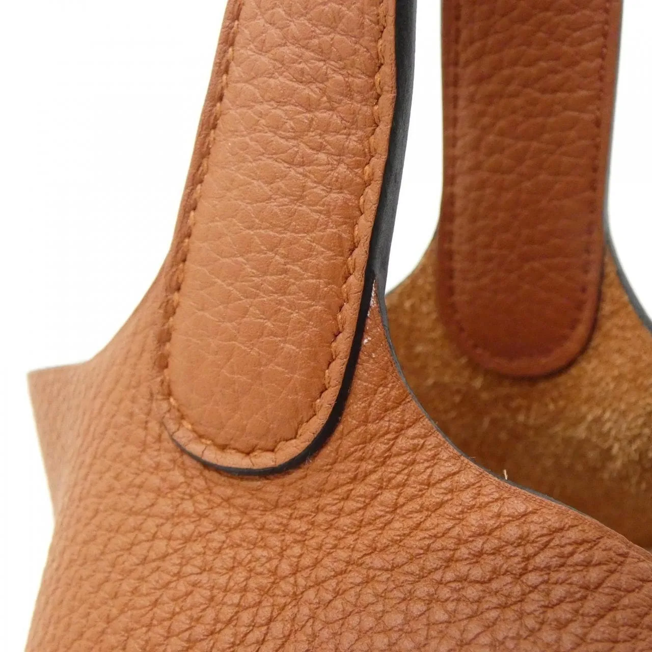 HERMES Picotin 056289CK Handbag Clemence 黑色 Clemence 皮 中古品A - 縮圖 7