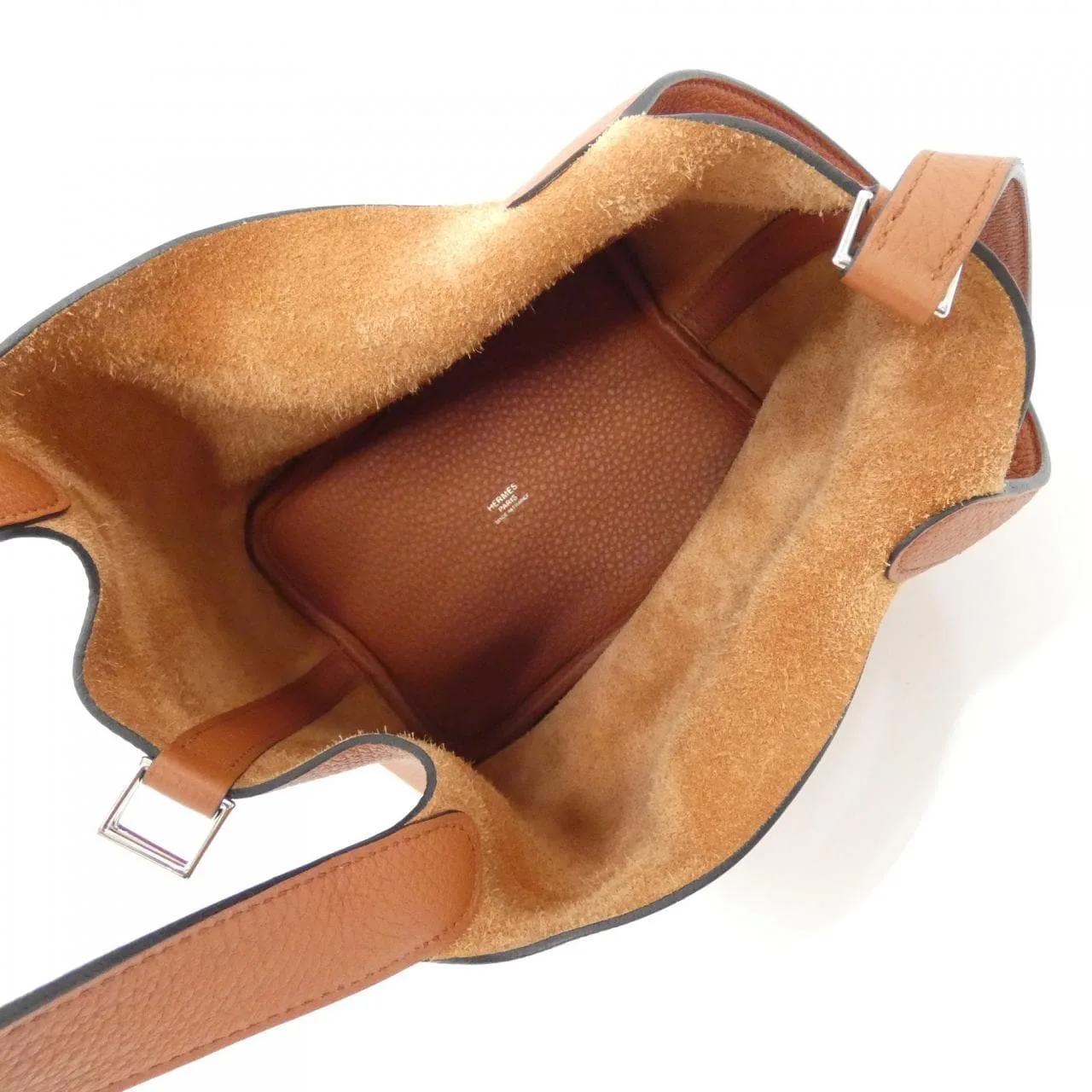 HERMES Picotin 056289CK Handbag Clemence 黑色 Clemence 皮 中古品A - 縮圖 9