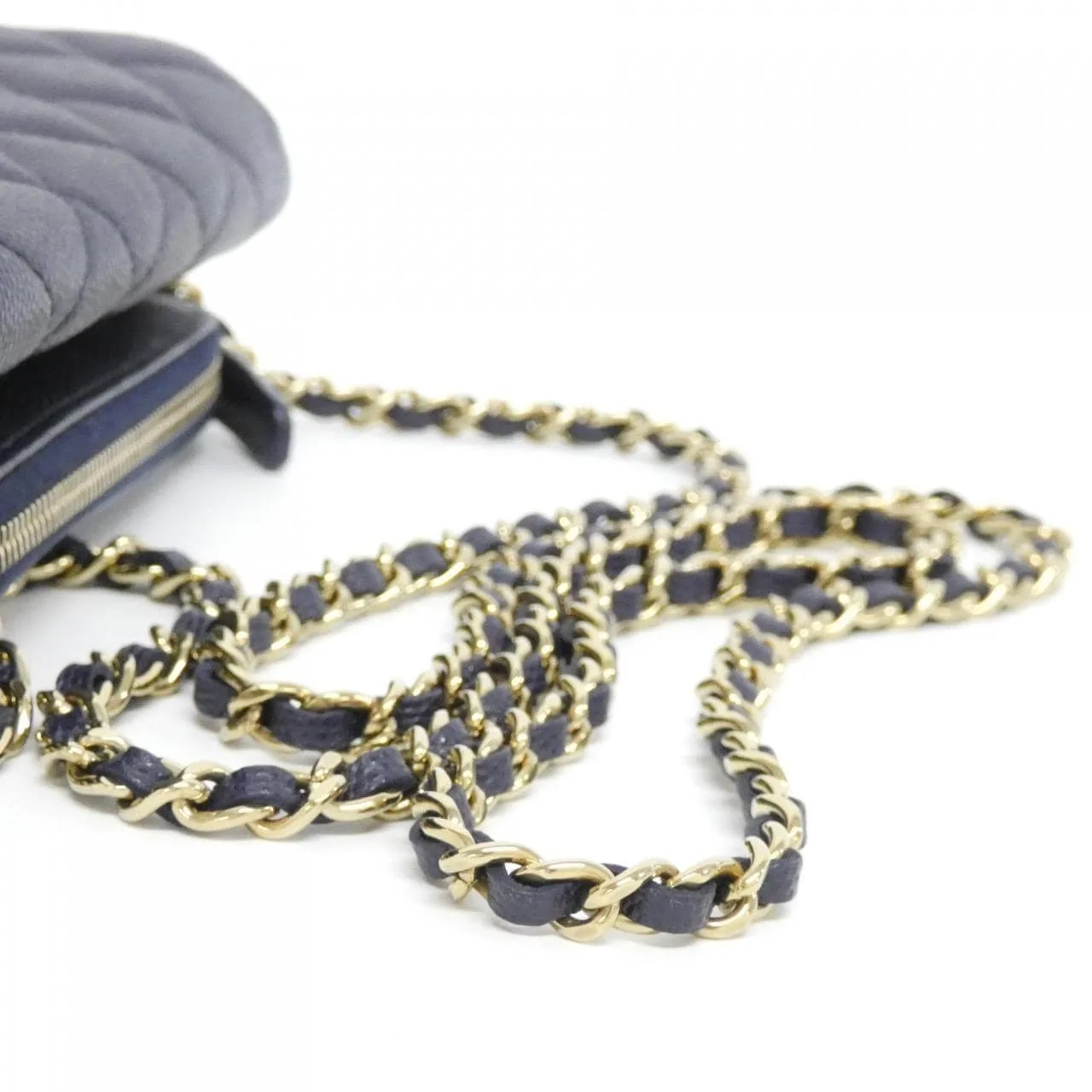 CHANEL Timeless Classic AP2096 Wallet Grained Calfskin Navy Grained Calfskin Rank A - Thumbnail 5