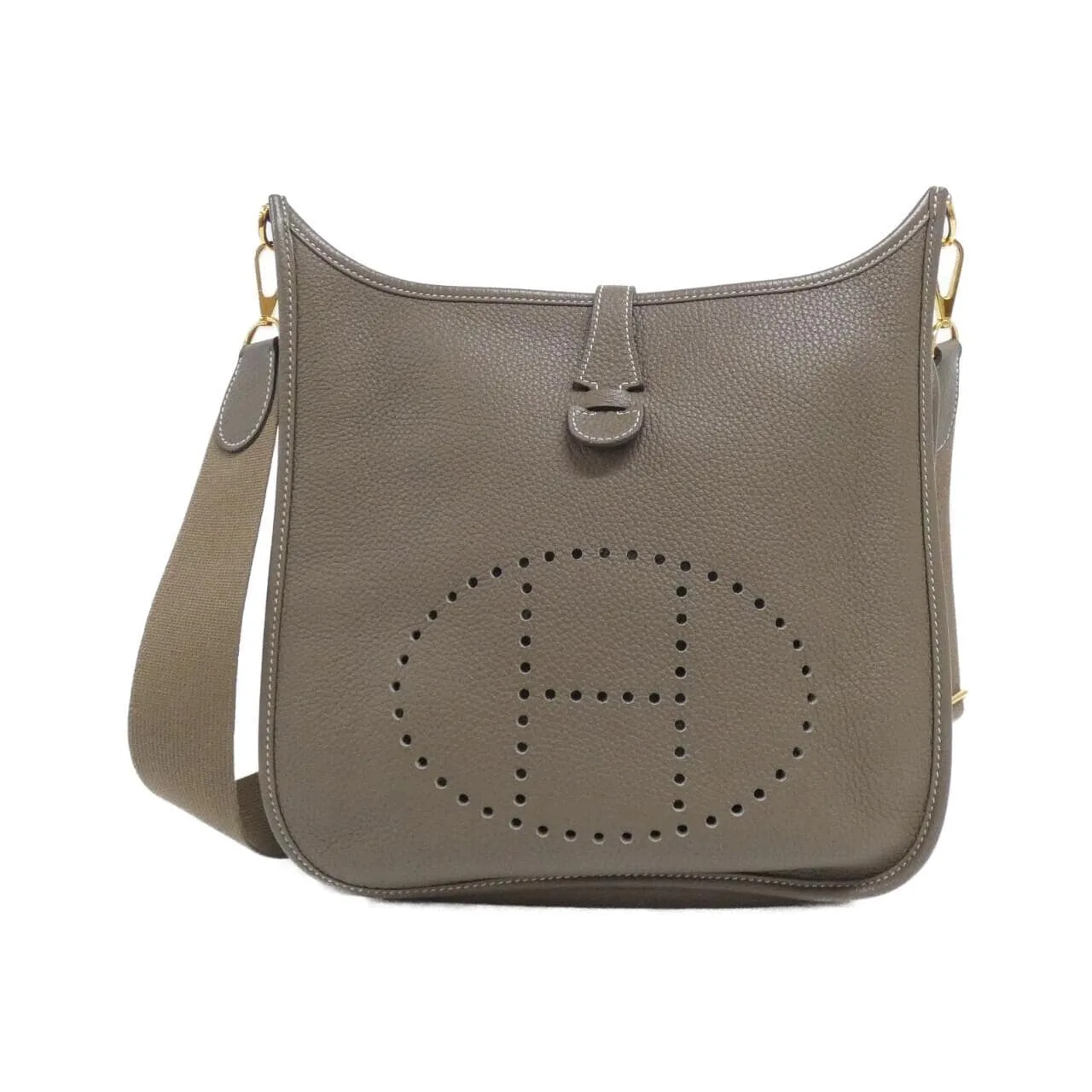 HERMES Evelyne 056277CC Shoulder Clemence Etoupe