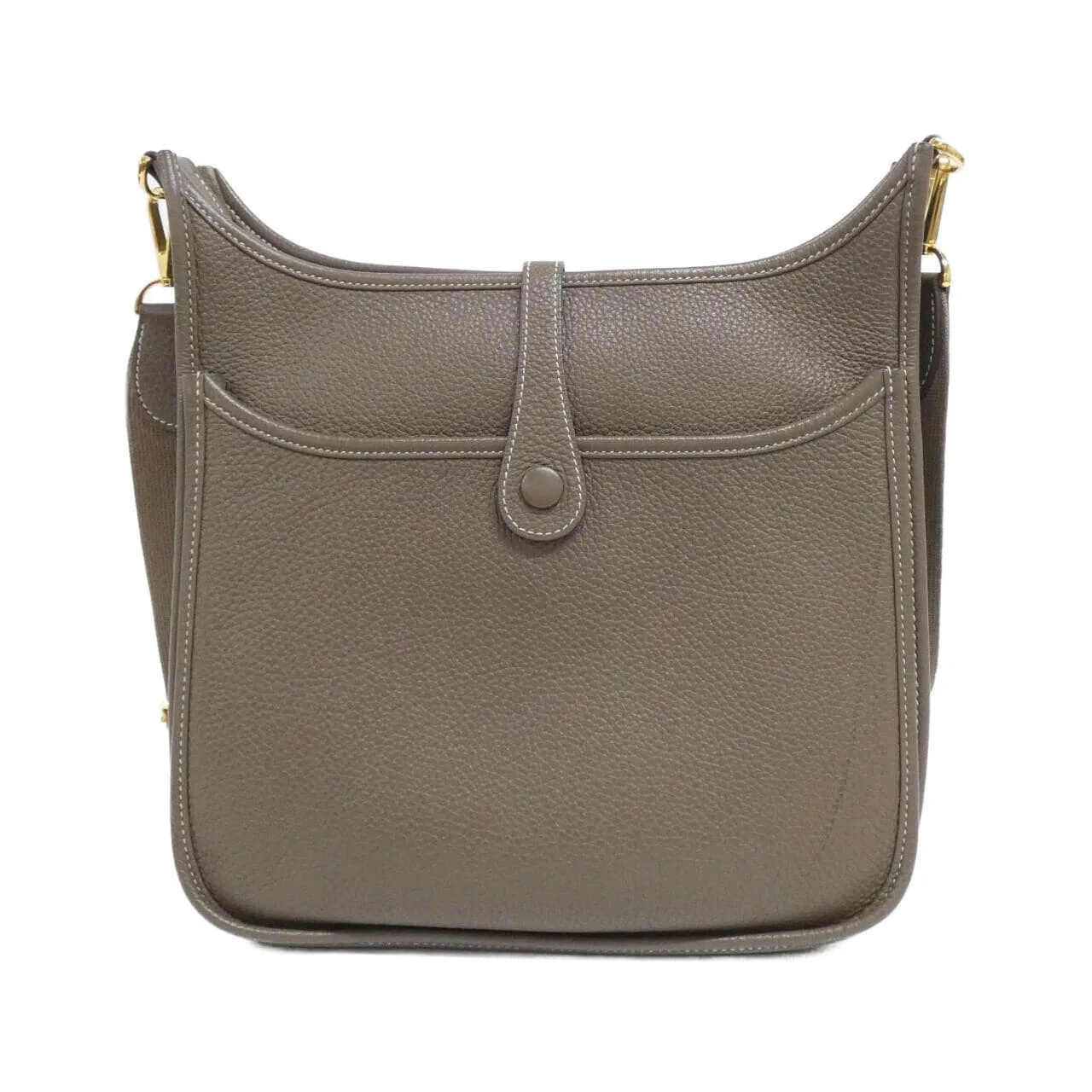 HERMES Evelyne 056277CC Shoulder Clemence Etoupe Clemence Leather Rank B - Thumbnail 2