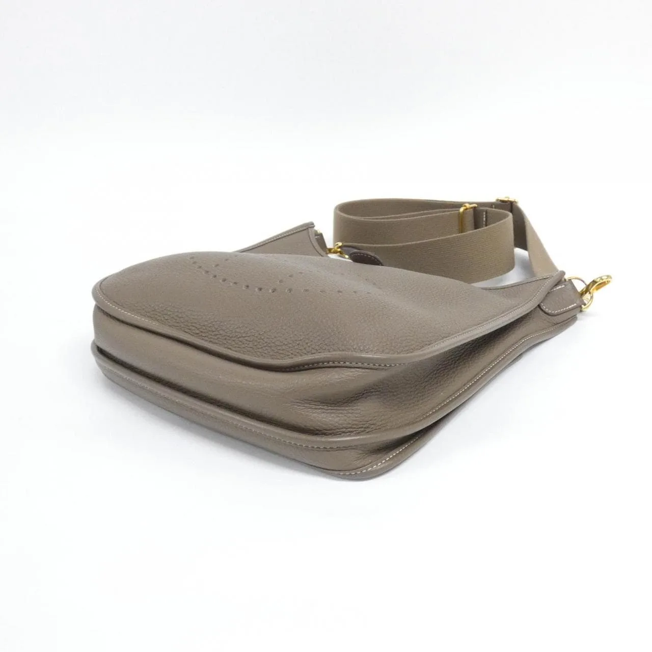 HERMES Evelyne 056277CC Shoulder Clemence Etoupe Clemence Leather Rank B - Thumbnail 3