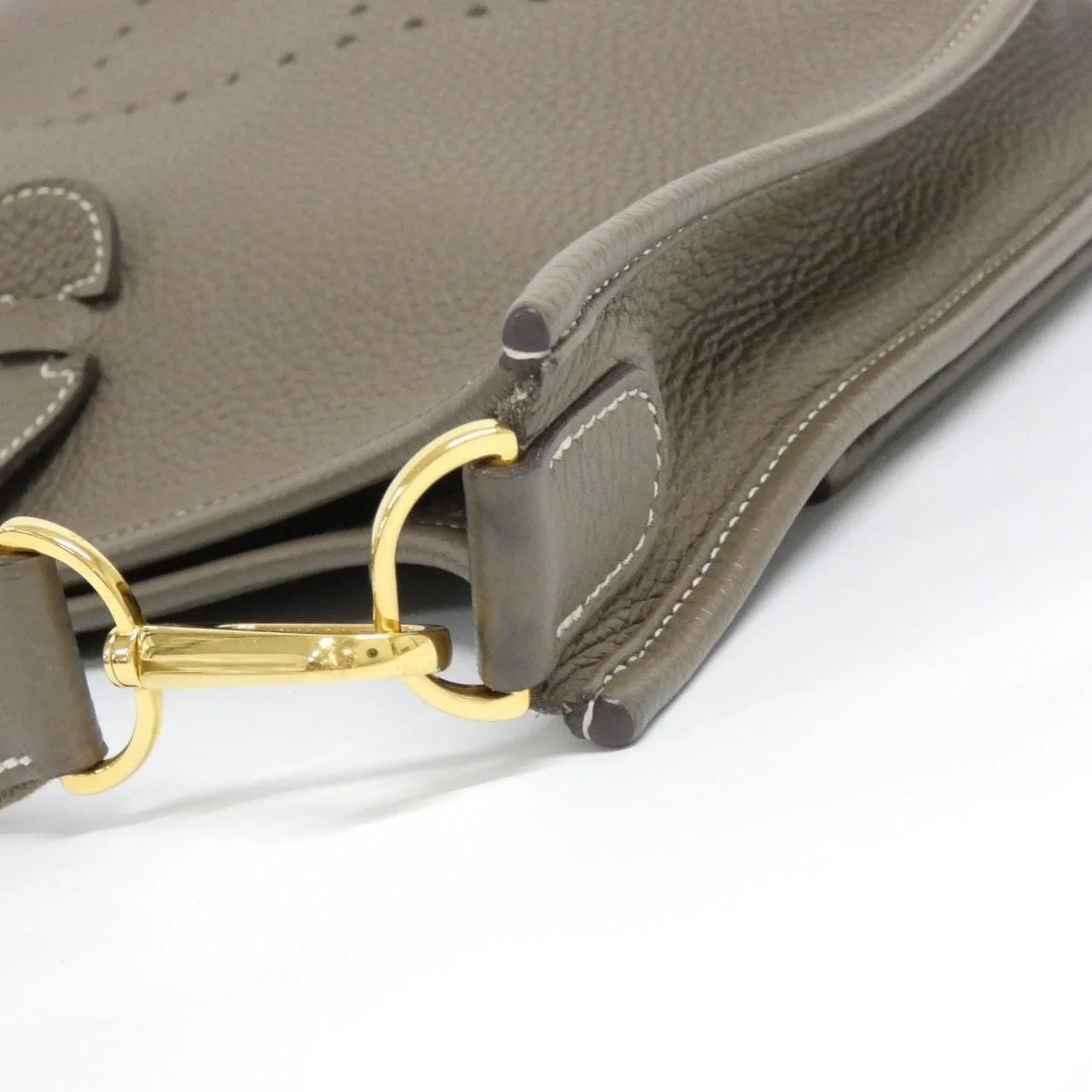 HERMES Evelyne 056277CC Shoulder Clemence Etoupe Clemence Leather Rank B - Thumbnail 7