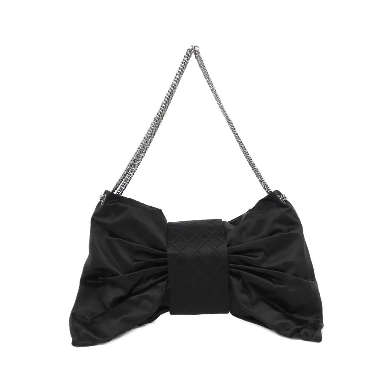 CHANEL 38446 Shoulder Satin Black Satin Rank A - Thumbnail 2