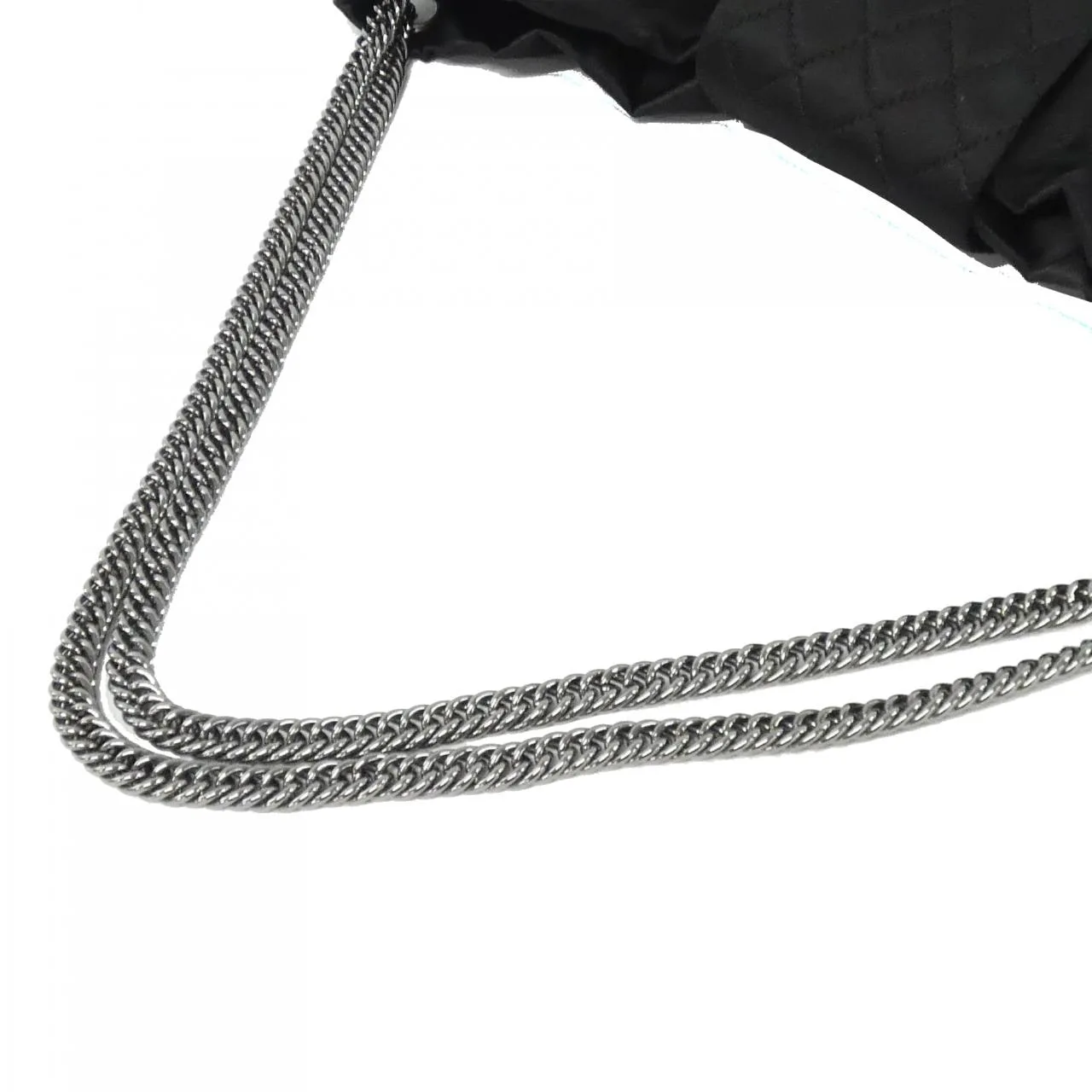 CHANEL 38446 Shoulder Satin Black Satin Rank A - Thumbnail 4